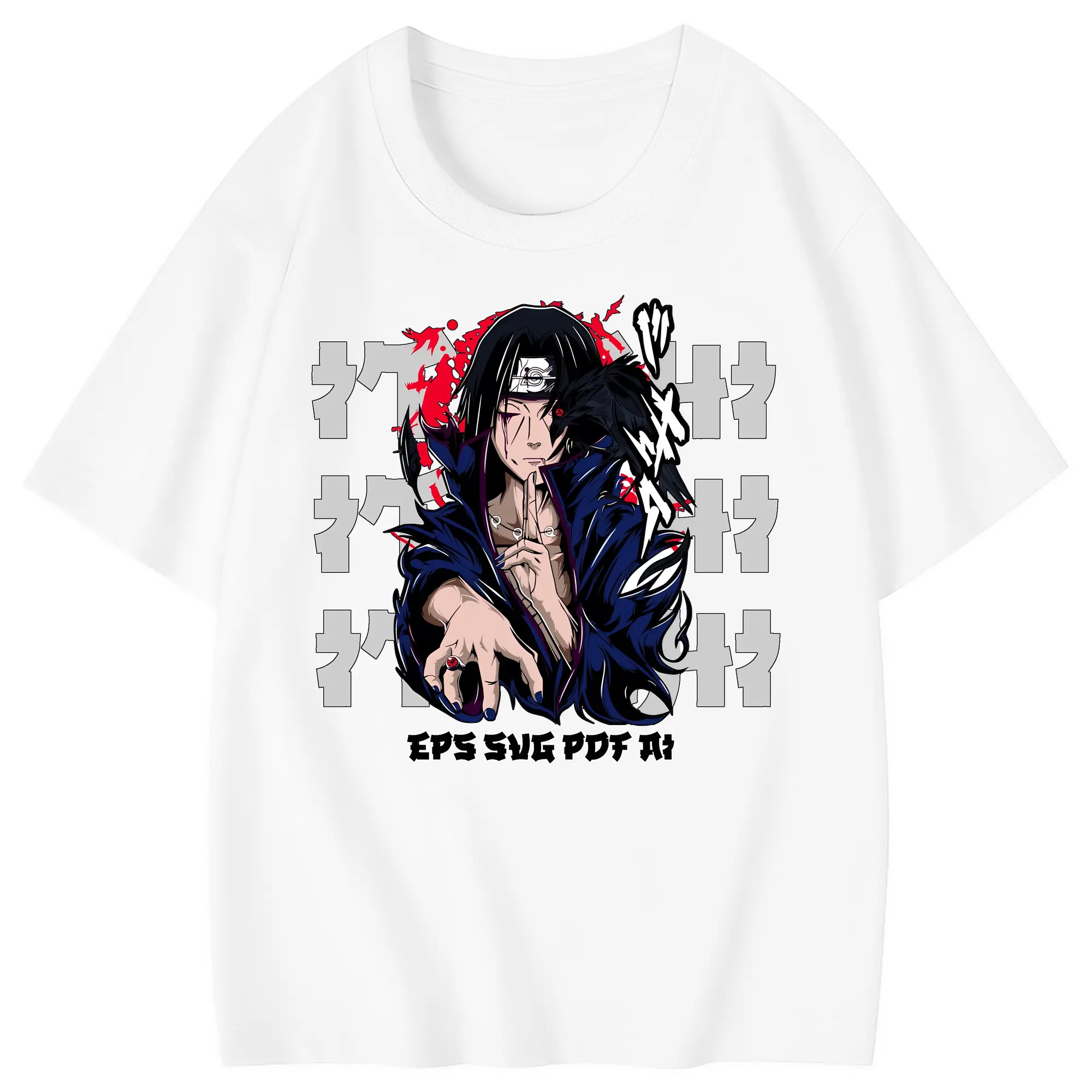 ナルト グッズ うちは イタチ - 綿100％ キッズTシャツ ・ フロントプリント ・ 快適 通気性 ・ スポーツ カジュアル 散歩用