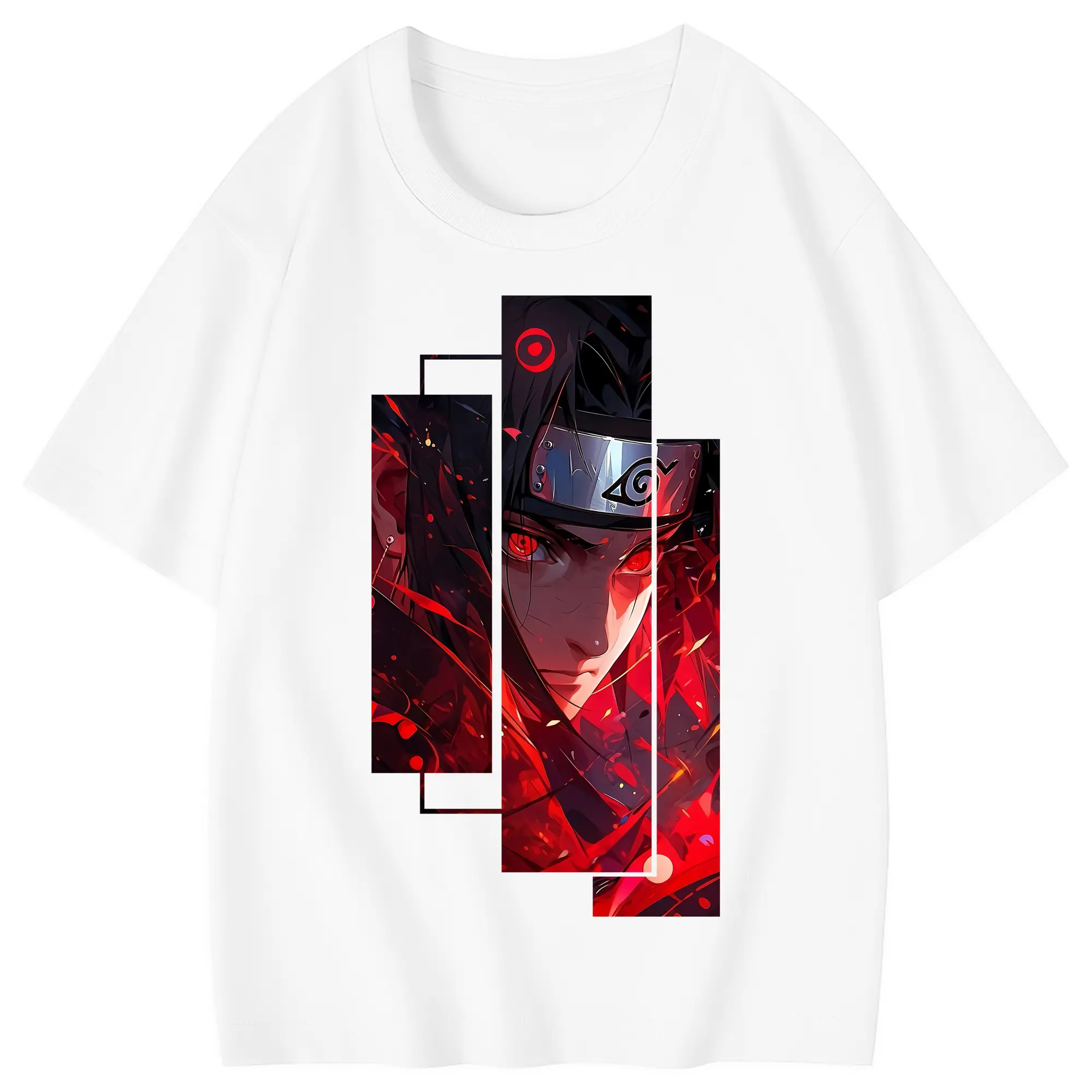 ナルト グッズ うちは イタチ - 綿100％ キッズTシャツ ・ フロントプリント ・ 快適 通気性 ・ スポーツ カジュアル 散歩用