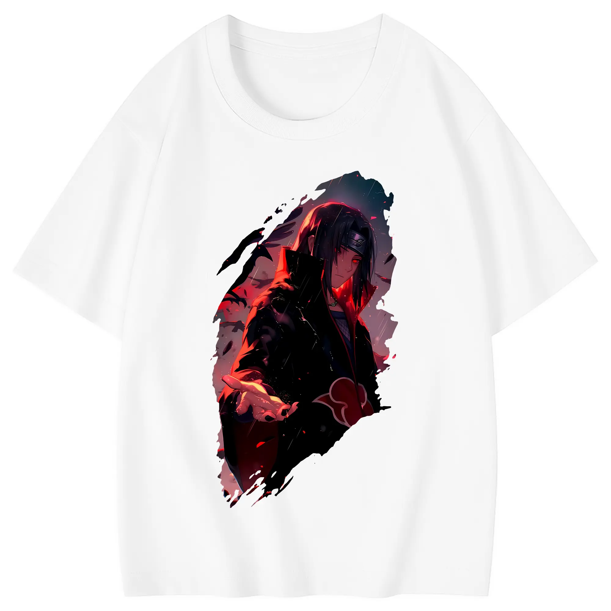 ナルト グッズ うちは イタチ - 綿100％ キッズTシャツ ・ フロントプリント ・ 快適 通気性 ・ スポーツ カジュアル 散歩用