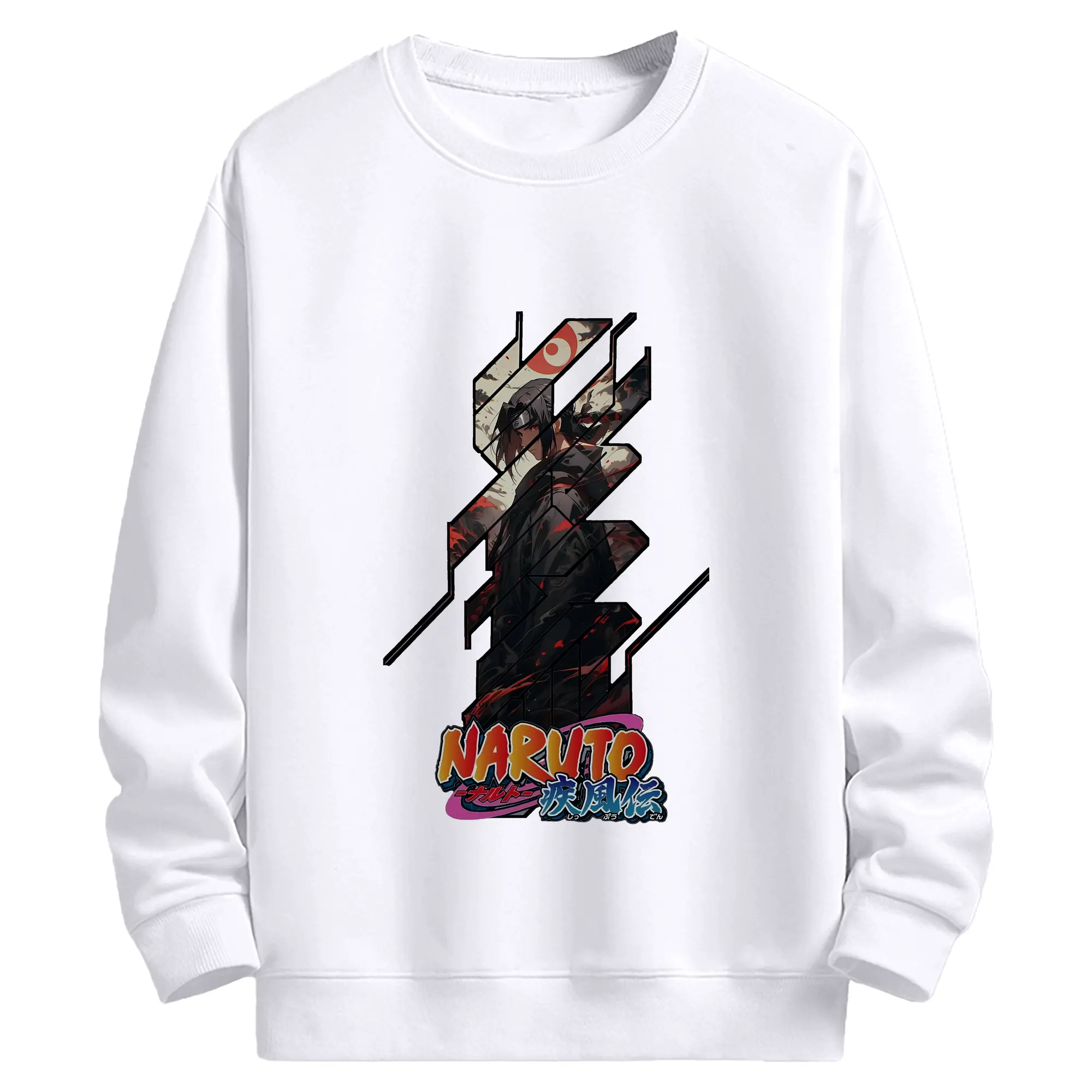 ナルト グッズ うちは イタチ - 高品質 クルーネック スウェット ・ コットン59％ ポリエステル41％ ・ ユニセックス 長袖 トレーナー ・ カジュアル デイリー スポーツ 散歩用