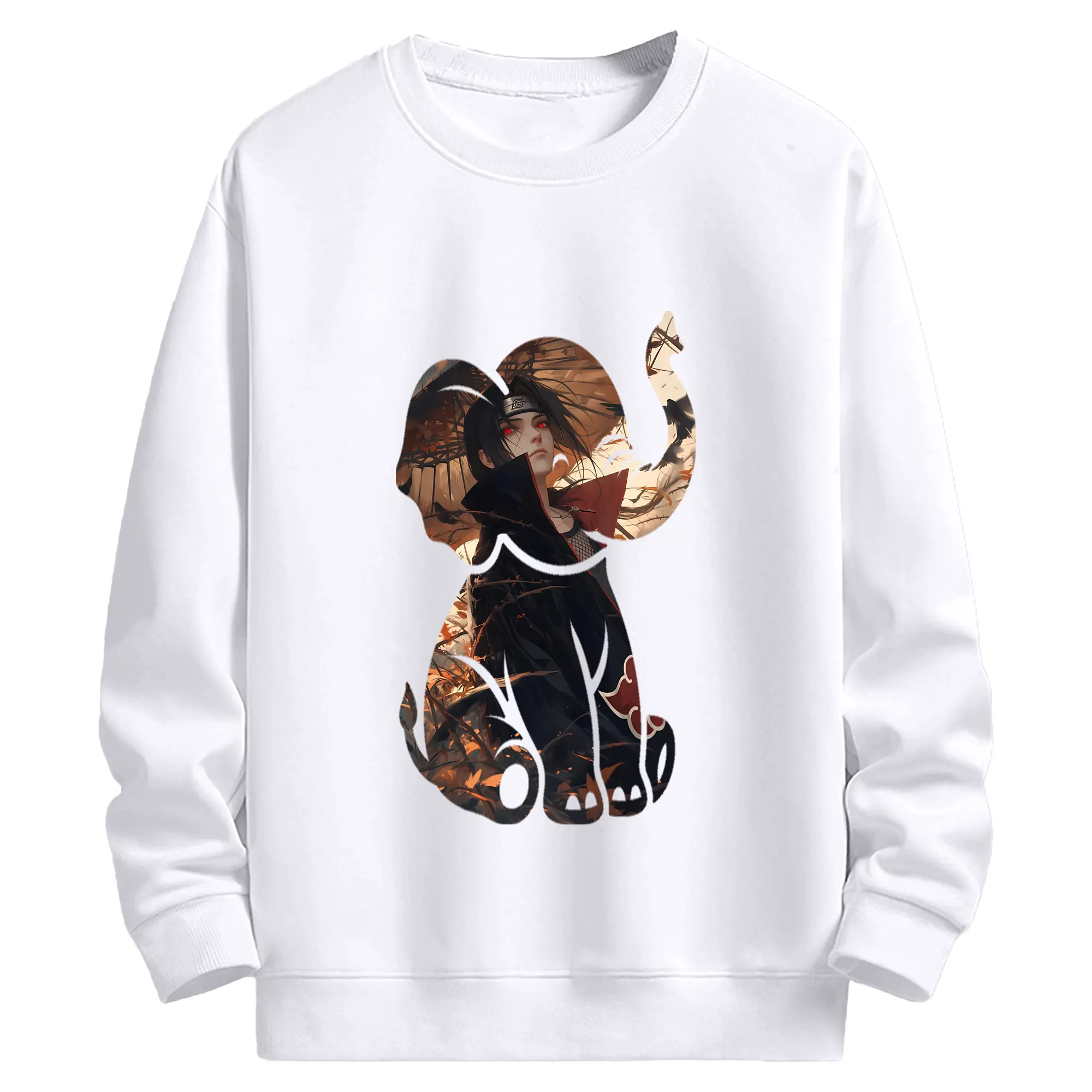 ナルト グッズ うちは イタチ - 高品質 クルーネック スウェット ・ コットン59％ ポリエステル41％ ・ ユニセックス 長袖 トレーナー ・ カジュアル デイリー スポーツ 散歩用