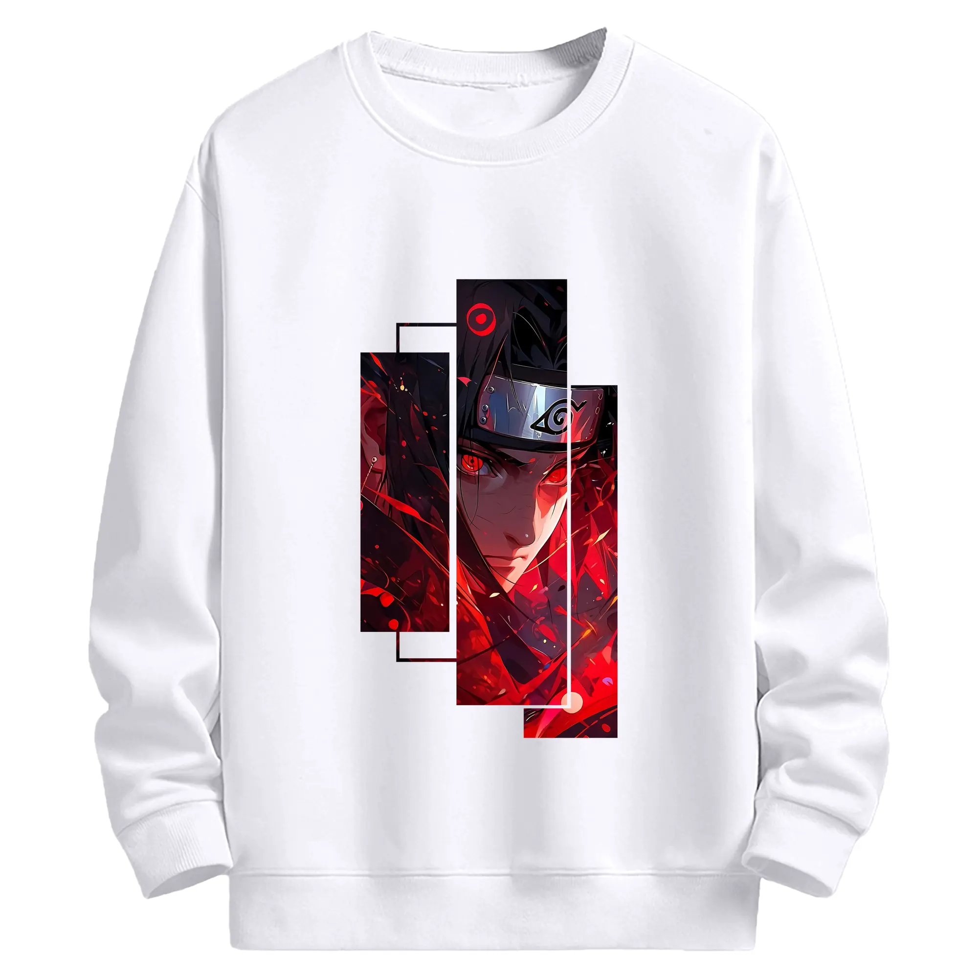 ナルト グッズ うちは イタチ - 高品質 クルーネック スウェット ・ コットン59％ ポリエステル41％ ・ ユニセックス 長袖 トレーナー ・ カジュアル デイリー スポーツ 散歩用