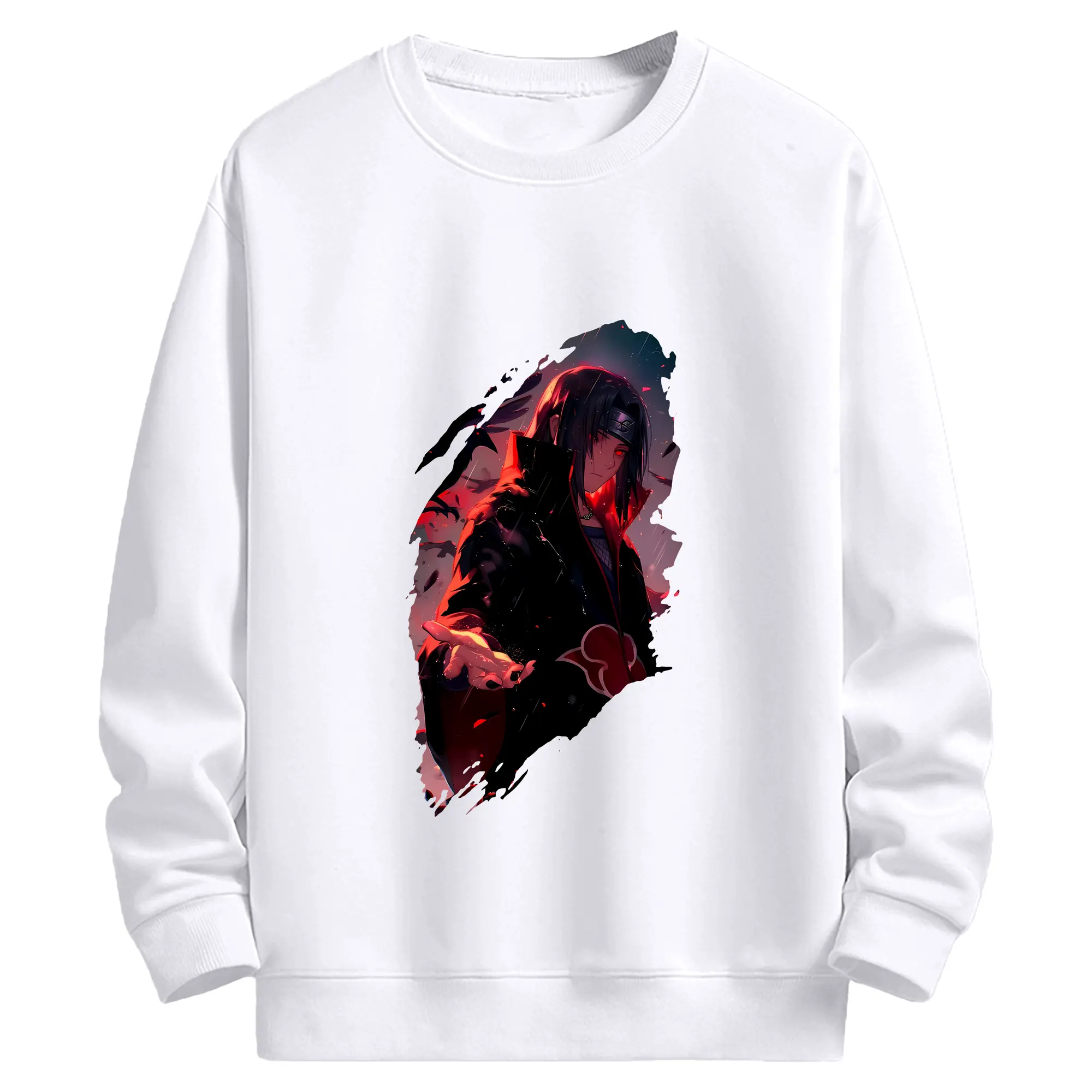 ナルト グッズ うちは イタチ - 高品質 クルーネック スウェット ・ コットン59％ ポリエステル41％ ・ ユニセックス 長袖 トレーナー ・ カジュアル デイリー スポーツ 散歩用