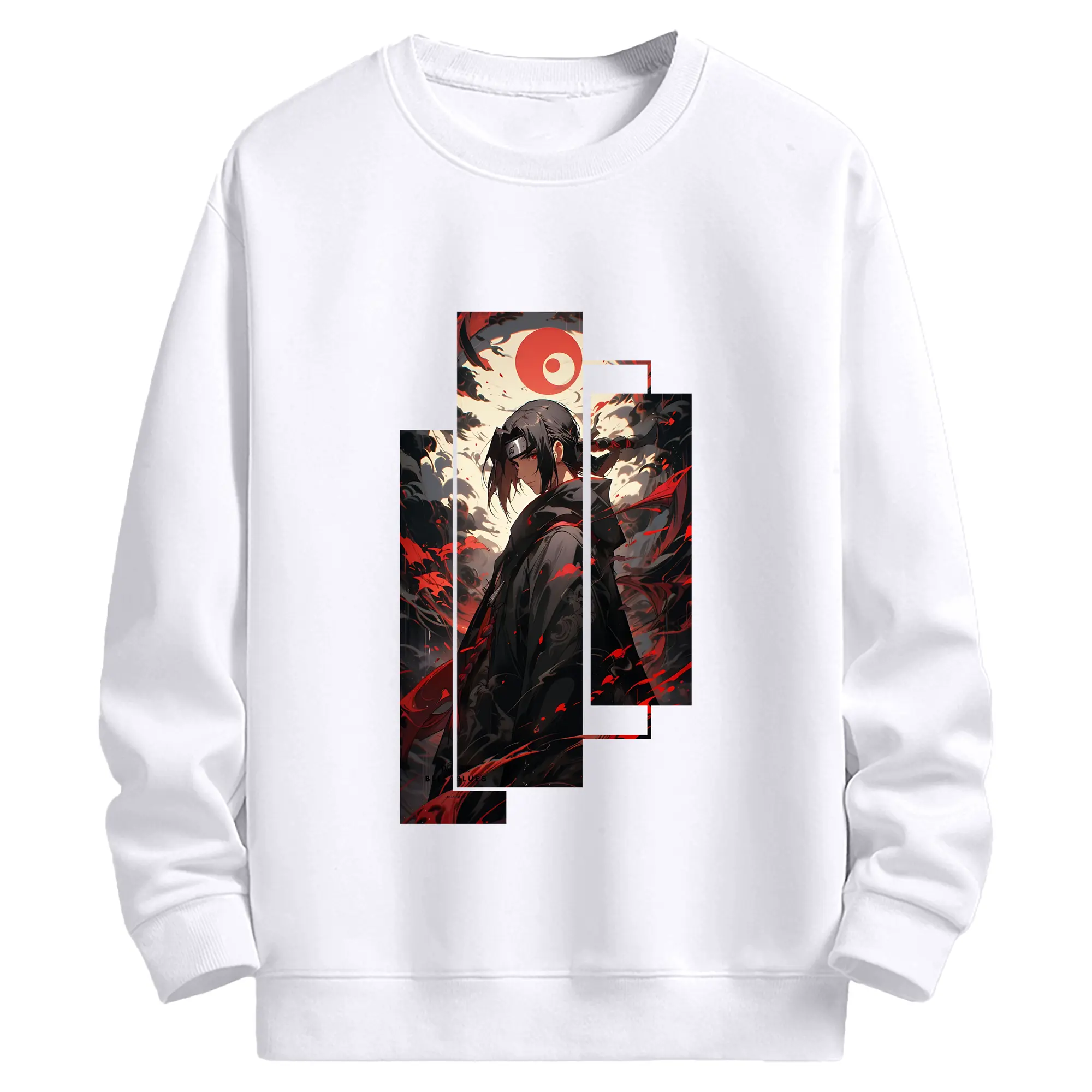 ナルト グッズ うちは イタチ - 高品質 クルーネック スウェット ・ コットン59％ ポリエステル41％ ・ ユニセックス 長袖 トレーナー ・ カジュアル デイリー スポーツ 散歩用