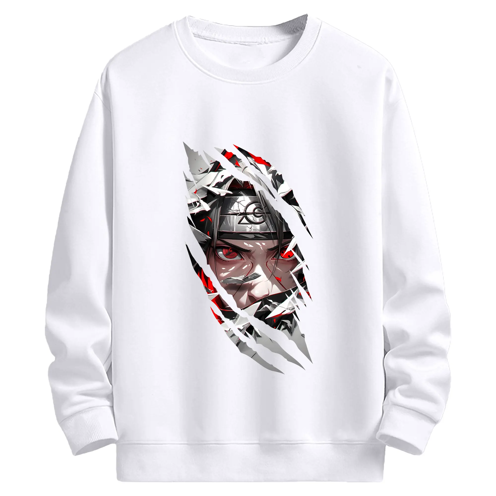 ナルト グッズ うちは イタチ - 高品質 クルーネック スウェット ・ コットン59％ ポリエステル41％ ・ ユニセックス 長袖 トレーナー ・ カジュアル デイリー スポーツ 散歩用