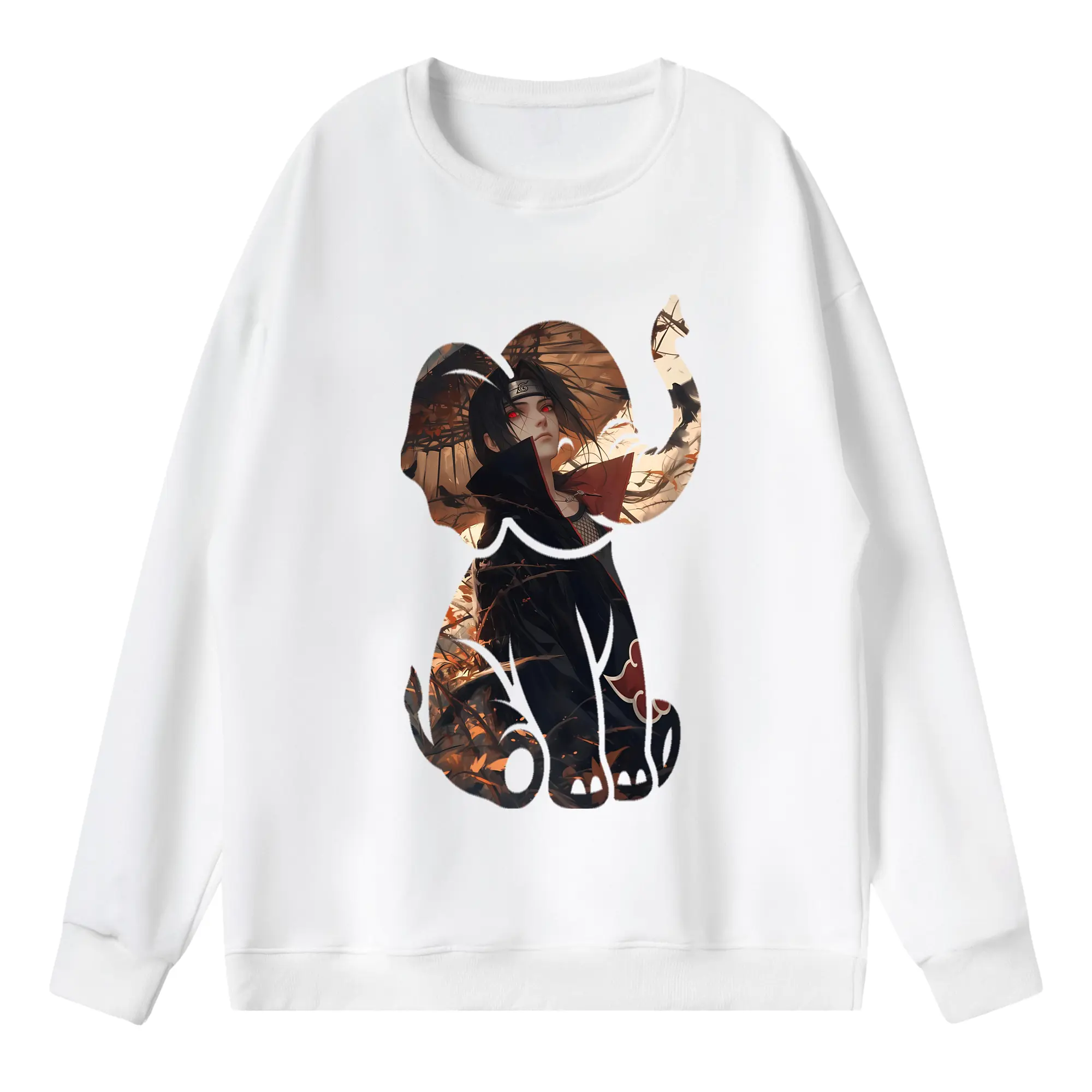 ナルト グッズ うちは イタチ - 薄手 クルーネック スウェット 裏毛260g · ポリエステル 春秋向け カジュアル 男女兼用 · トレーナー デイリー スポーツ 散歩に最適