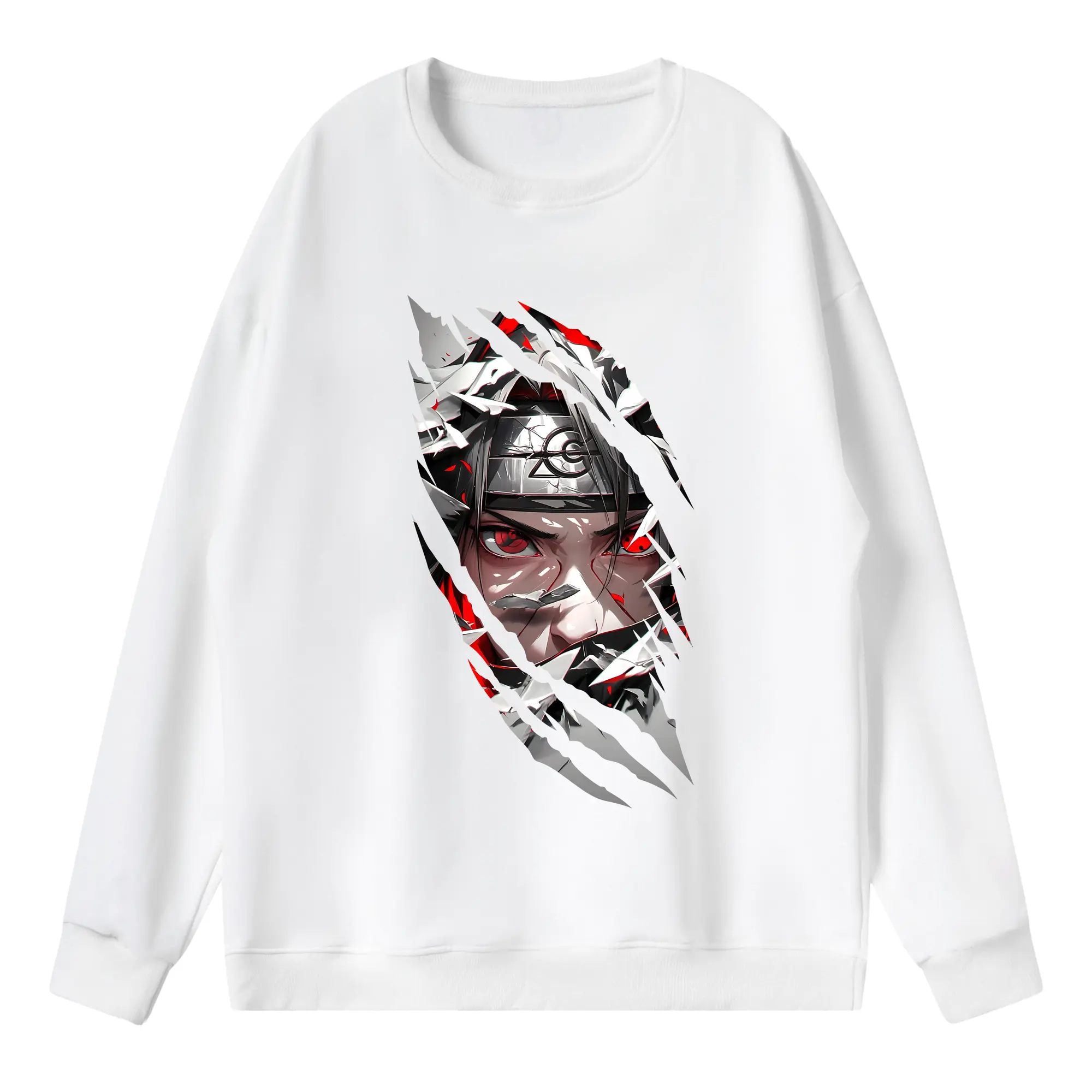 ナルト グッズ うちは イタチ - 薄手 クルーネック スウェット 裏毛260g · ポリエステル 春秋向け カジュアル 男女兼用 · トレーナー デイリー スポーツ 散歩に最適