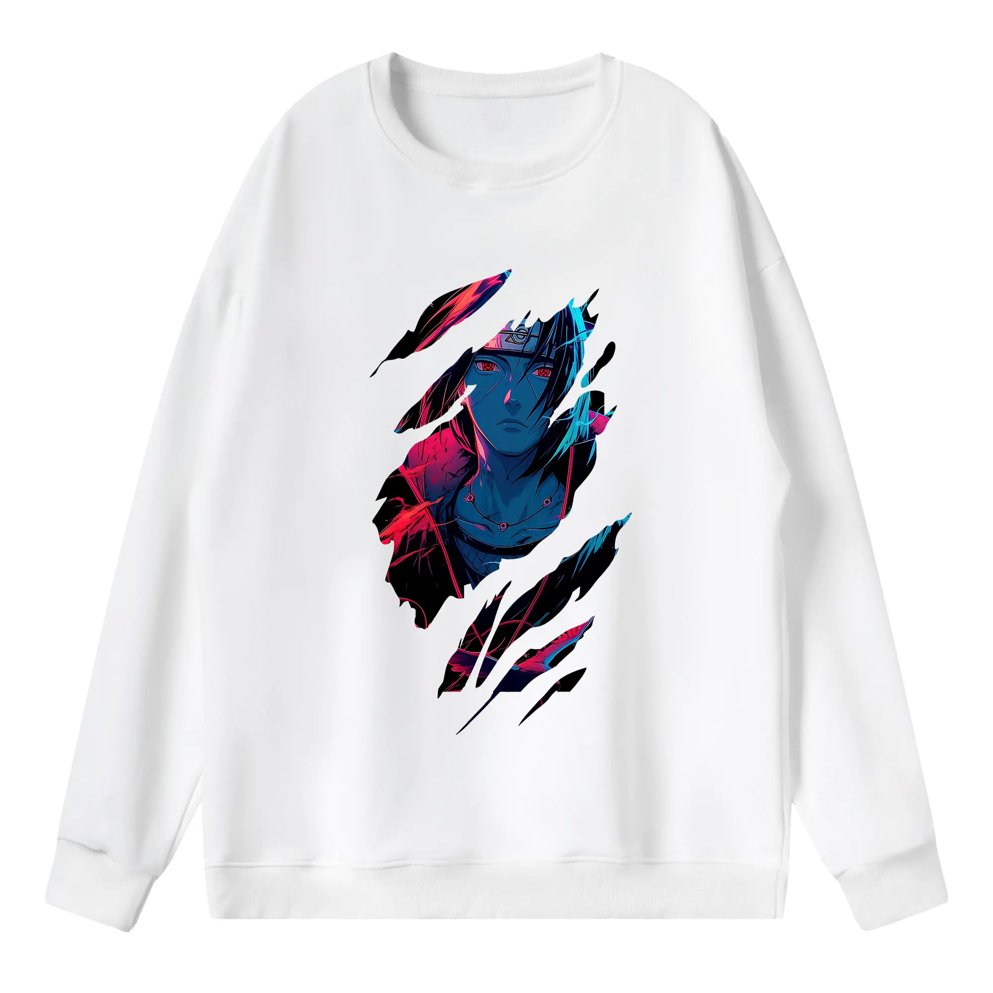 ナルト グッズ うちは イタチ - 薄手 クルーネック スウェット 裏毛260g · ポリエステル 春秋向け カジュアル 男女兼用 · トレーナー デイリー スポーツ 散歩に最適