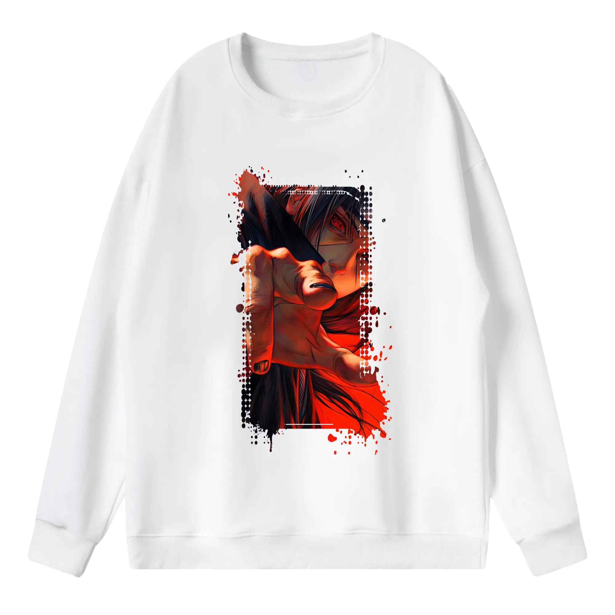 ナルト グッズ うちは イタチ - 薄手 クルーネック スウェット 裏毛260g · ポリエステル 春秋向け カジュアル 男女兼用 · トレーナー デイリー スポーツ 散歩に最適