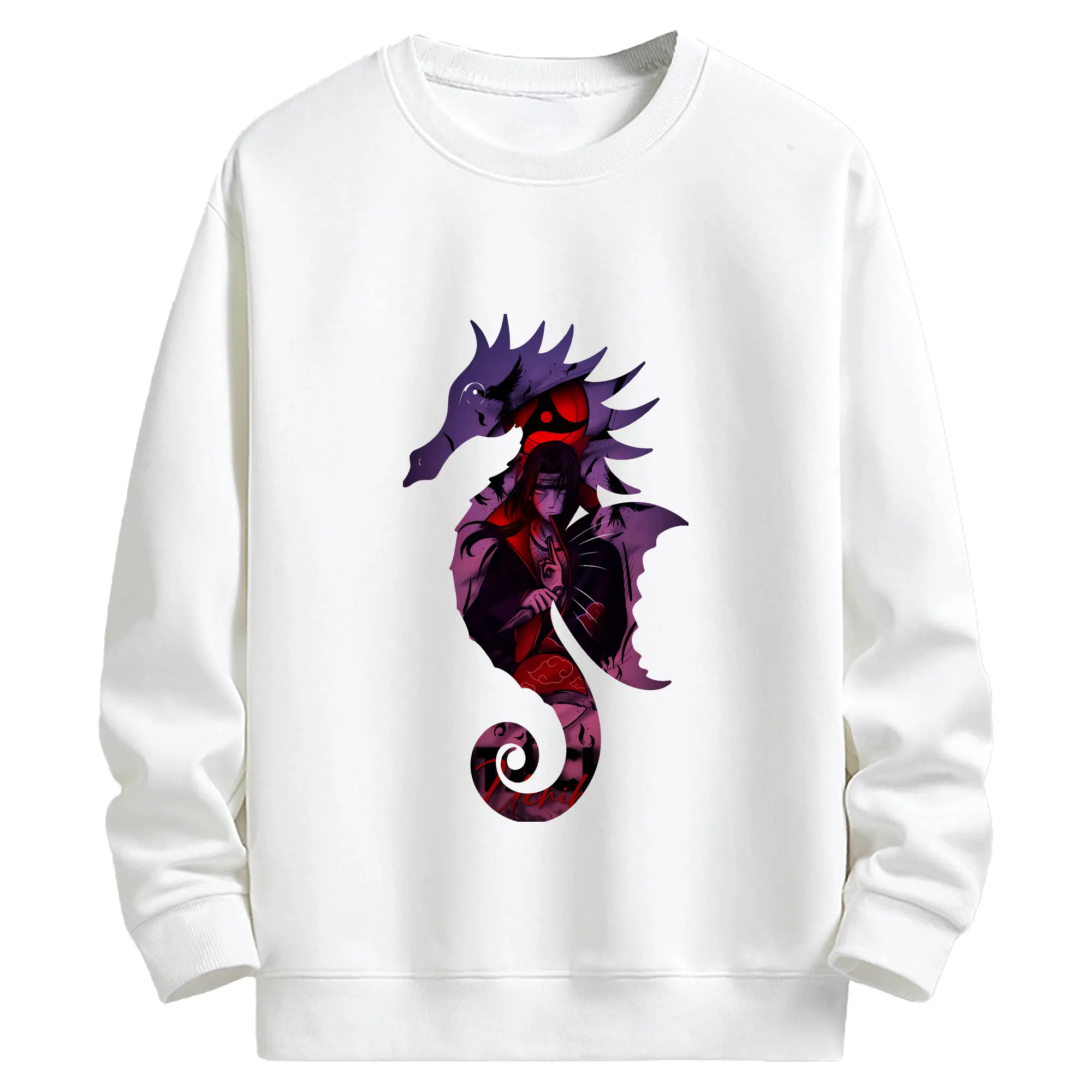 ナルト グッズ うちは イタチ - キッズ クルーネックスウェットシャツ ・ フロントプリント ・ 綿80％ ポリエステル20％ ・ 快適 通学 スポーツ 日常使い お散歩用