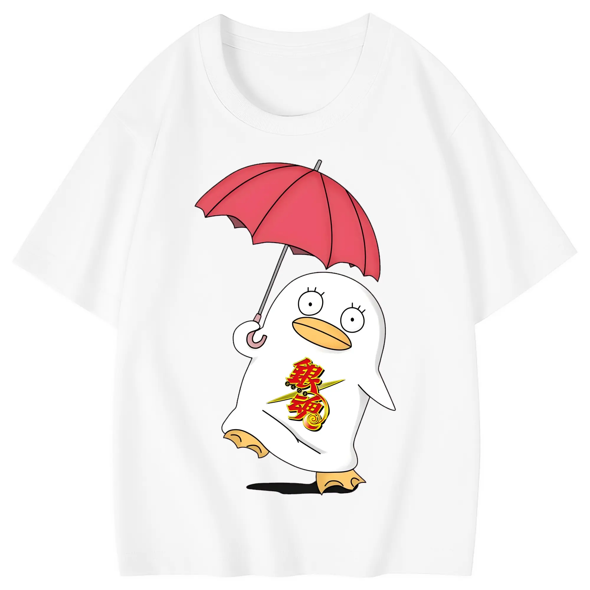 銀魂 グッズ エリザベス - 綿100％ キッズTシャツ ・ フロントプリント ・ 快適 通気性 ・ スポーツ カジュアル 散歩用