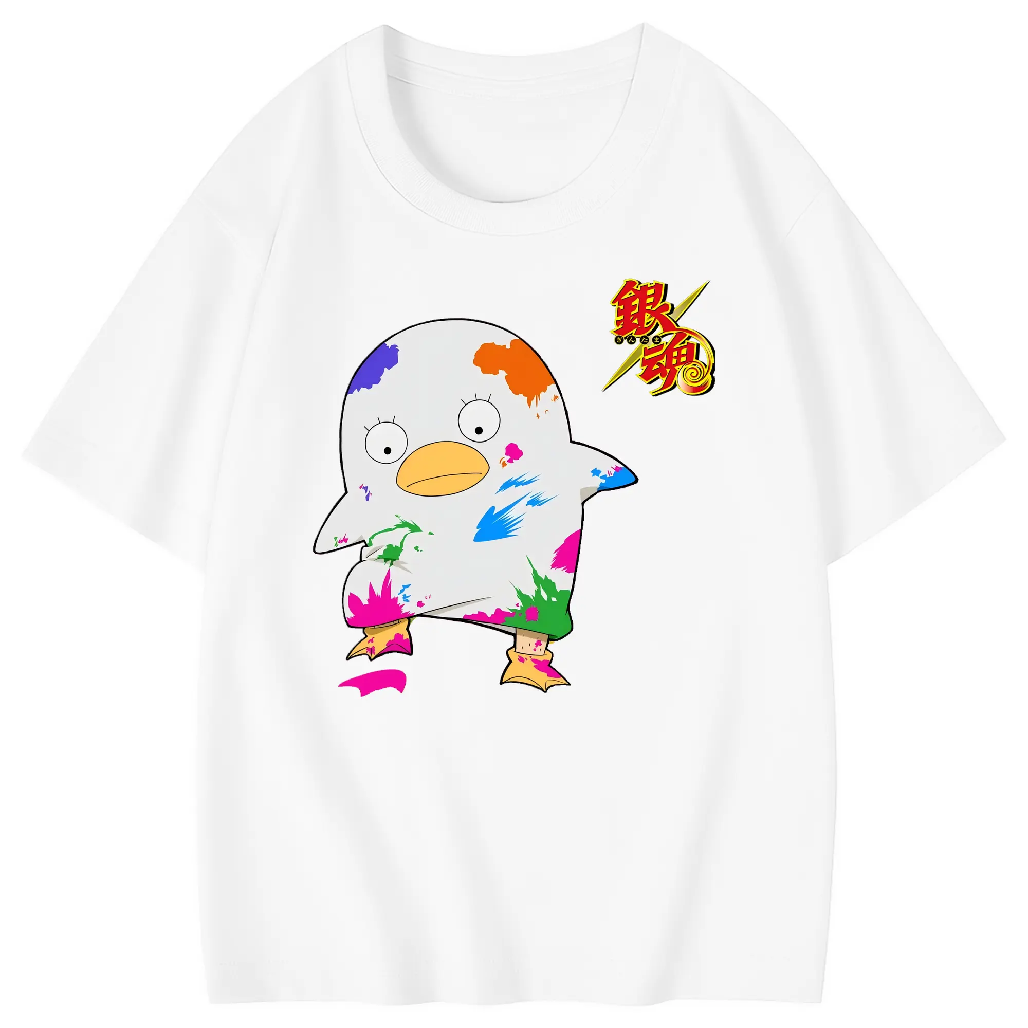 銀魂 グッズ エリザベス - 綿100％ キッズTシャツ ・ フロントプリント ・ 快適 通気性 ・ スポーツ カジュアル 散歩用