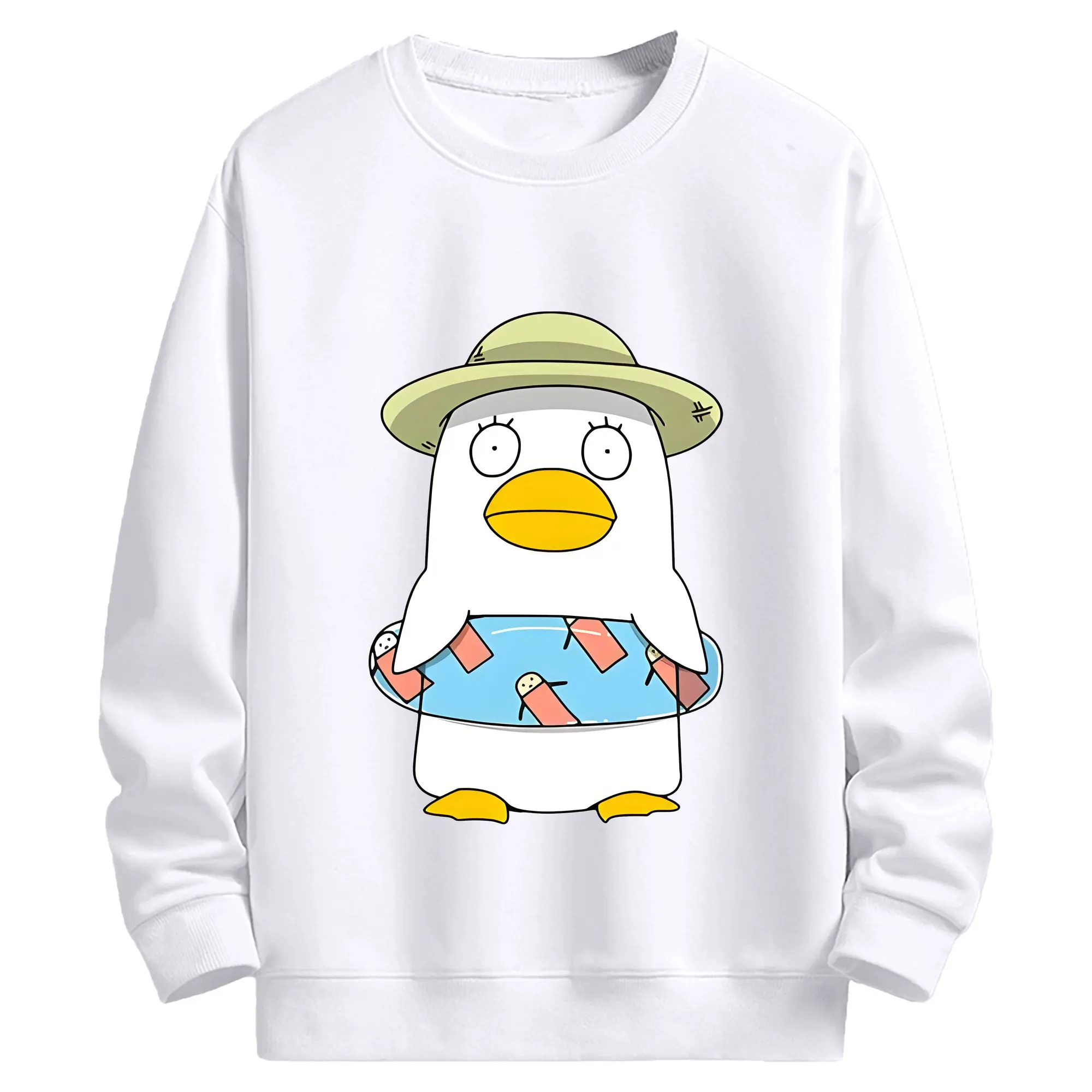 銀魂 グッズ エリザベス - 高品質 クルーネック スウェット ・ コットン59％ ポリエステル41％ ・ ユニセックス 長袖 トレーナー ・ カジュアル デイリー スポーツ 散歩用