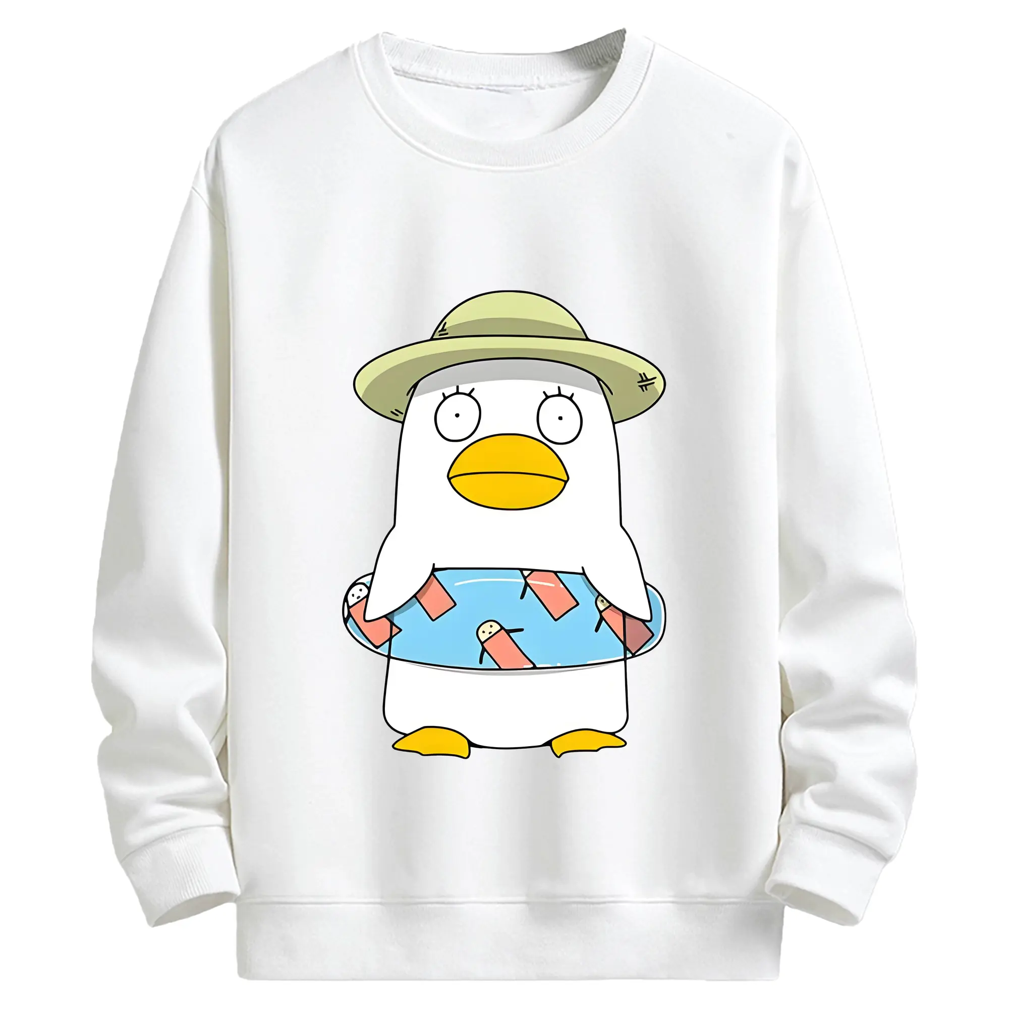 銀魂 グッズ エリザベス - キッズ クルーネックスウェットシャツ ・ フロントプリント ・ 綿80％ ポリエステル20％ ・ 快適 通学 スポーツ 日常使い お散歩用