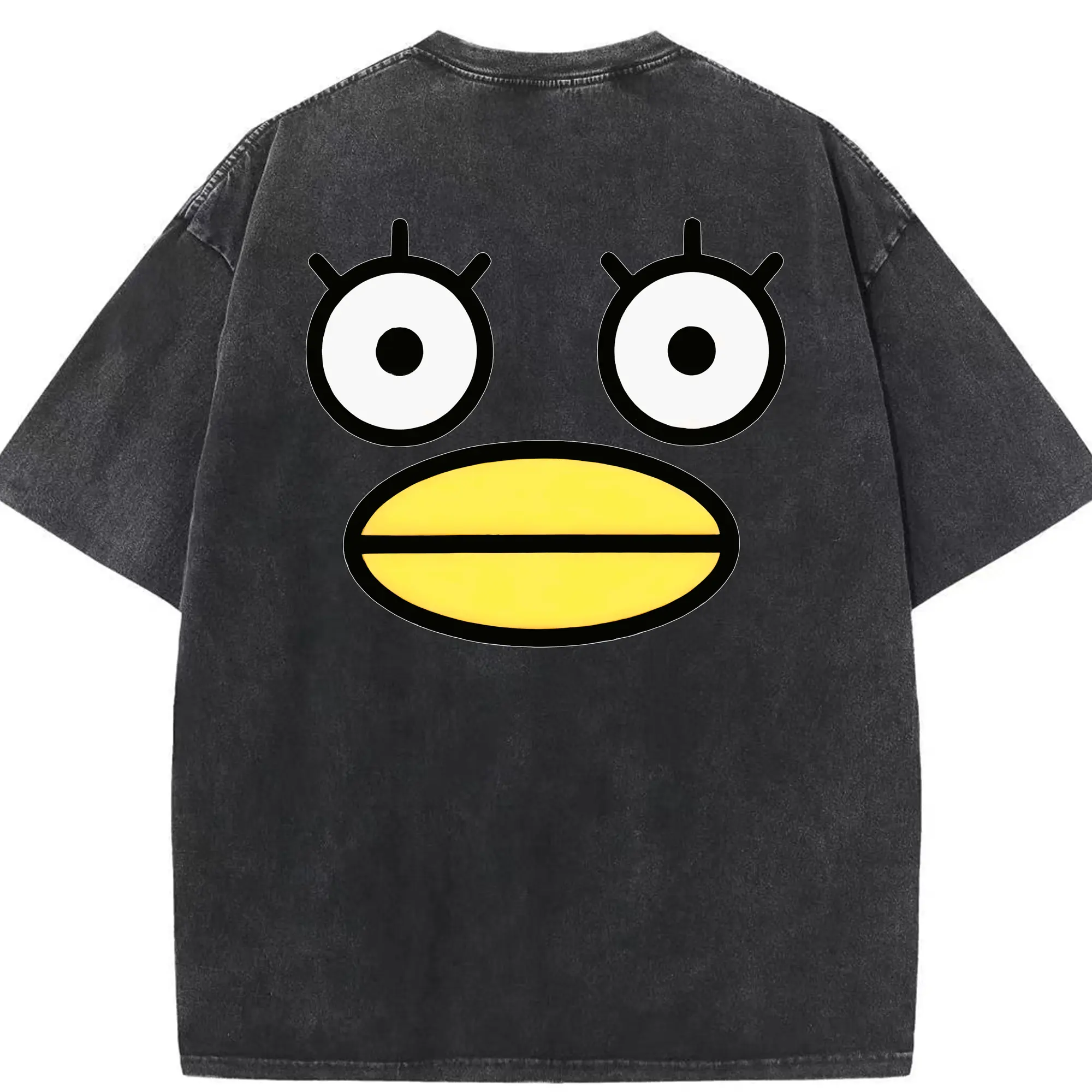 銀魂 グッズ エリザベス - 綿100％ ヴィンテージ風 半袖Tシャツ ・ 背面プリント ・ 柔らか肌触り ・ 通気性 快適 ・ スポーツ カジュアル 外出用