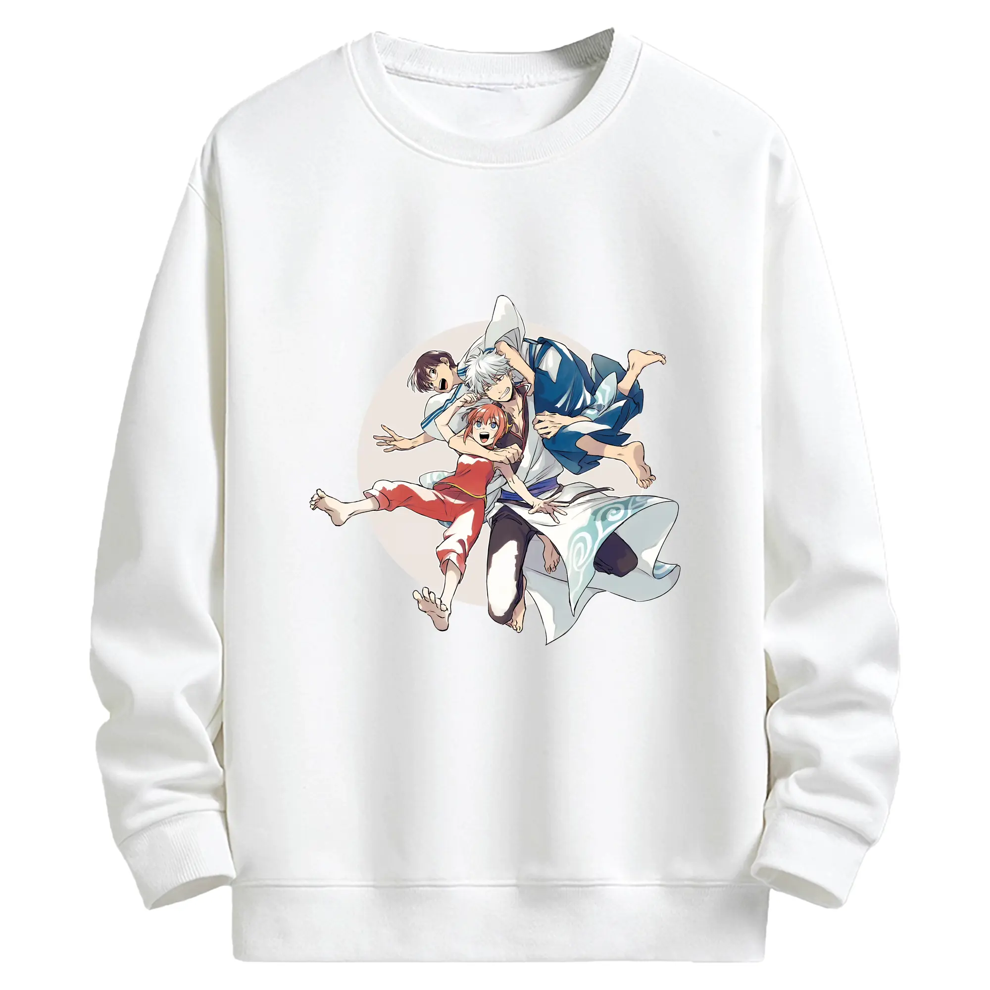 銀魂 グッズ 神楽 - キッズ クルーネックスウェットシャツ ・ フロントプリント ・ 綿80％ ポリエステル20％ ・ 快適 通学 スポーツ 日常使い お散歩用