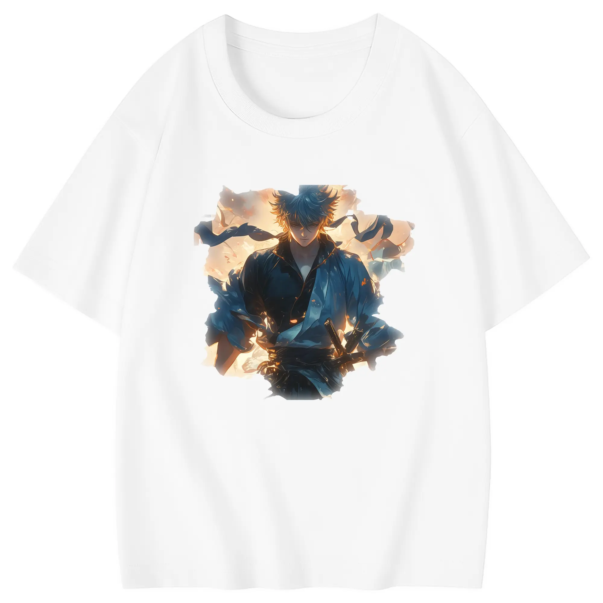 銀魂 グッズ 坂田 銀時 - 綿100％ キッズTシャツ ・ フロントプリント ・ 快適 通気性 ・ スポーツ カジュアル 散歩用