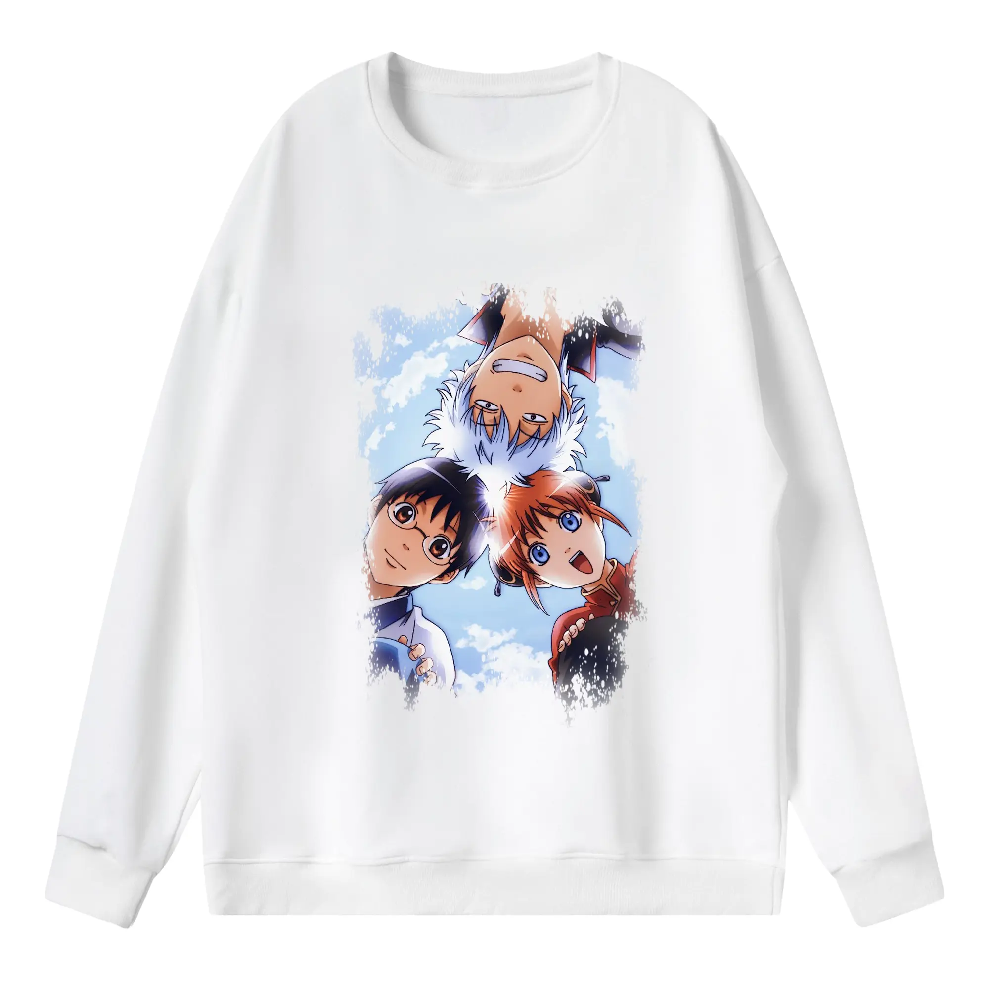 銀魂 グッズ 坂田 銀時 - 薄手 クルーネック スウェット 裏毛260g · ポリエステル 春秋向け カジュアル 男女兼用 · トレーナー デイリー スポーツ 散歩に最適