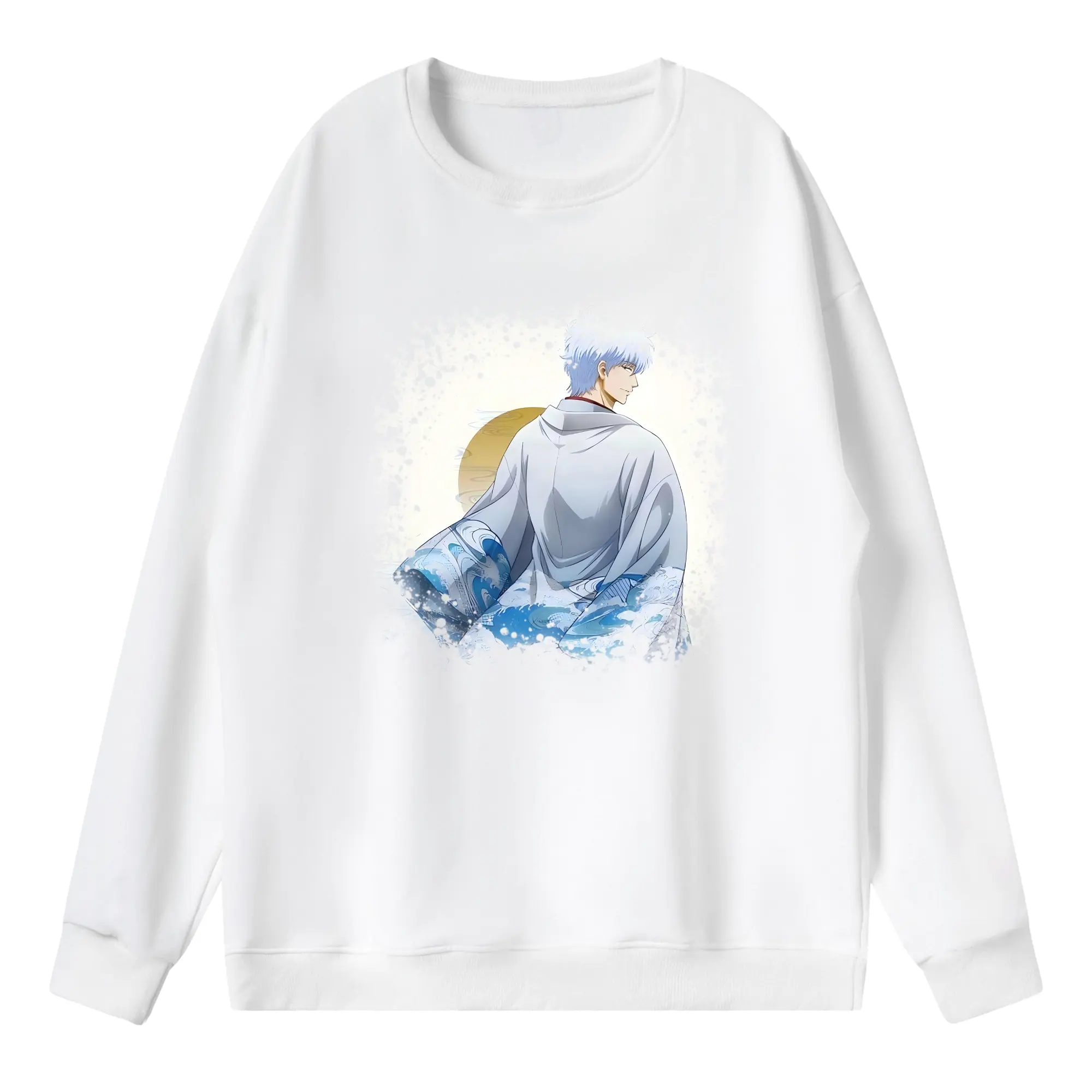 銀魂 グッズ 坂田 銀時 - 薄手 クルーネック スウェット 裏毛260g · ポリエステル 春秋向け カジュアル 男女兼用 · トレーナー デイリー スポーツ 散歩に最適