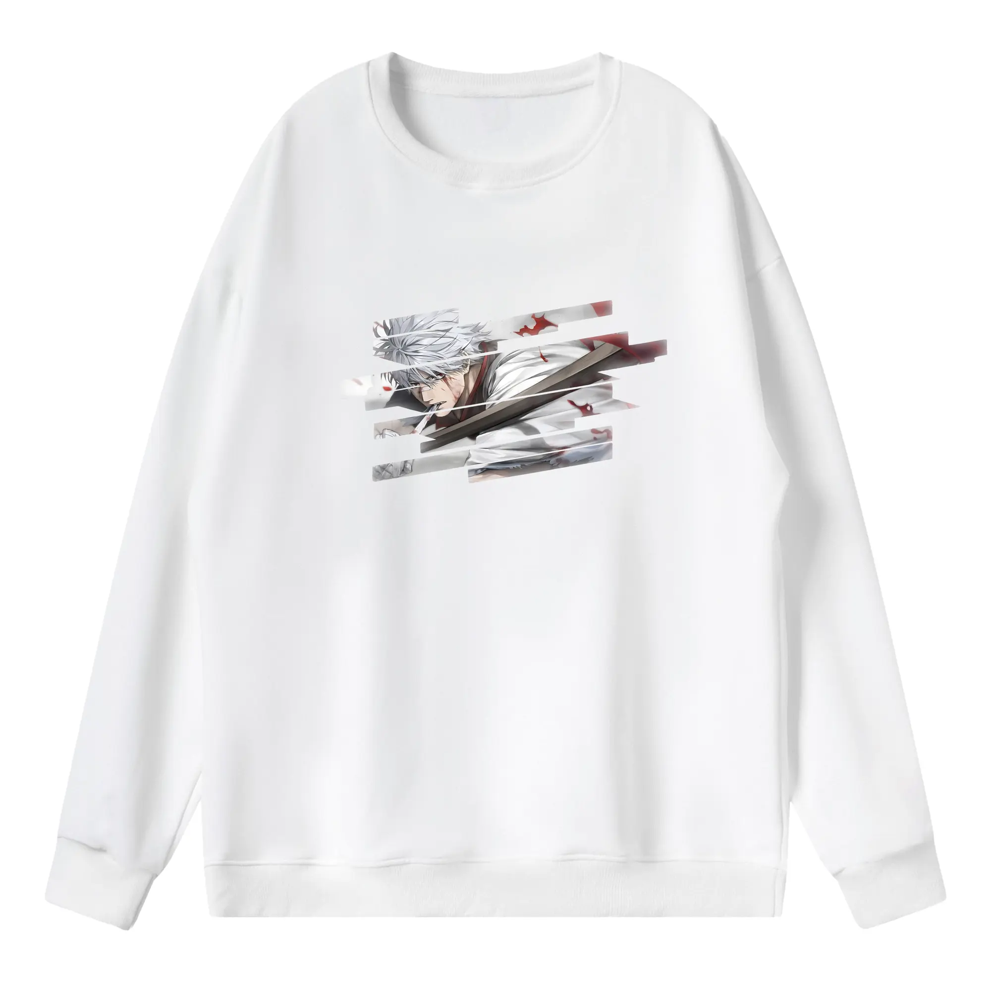 銀魂 グッズ 坂田 銀時 - 薄手 クルーネック スウェット 裏毛260g · ポリエステル 春秋向け カジュアル 男女兼用 · トレーナー デイリー スポーツ 散歩に最適