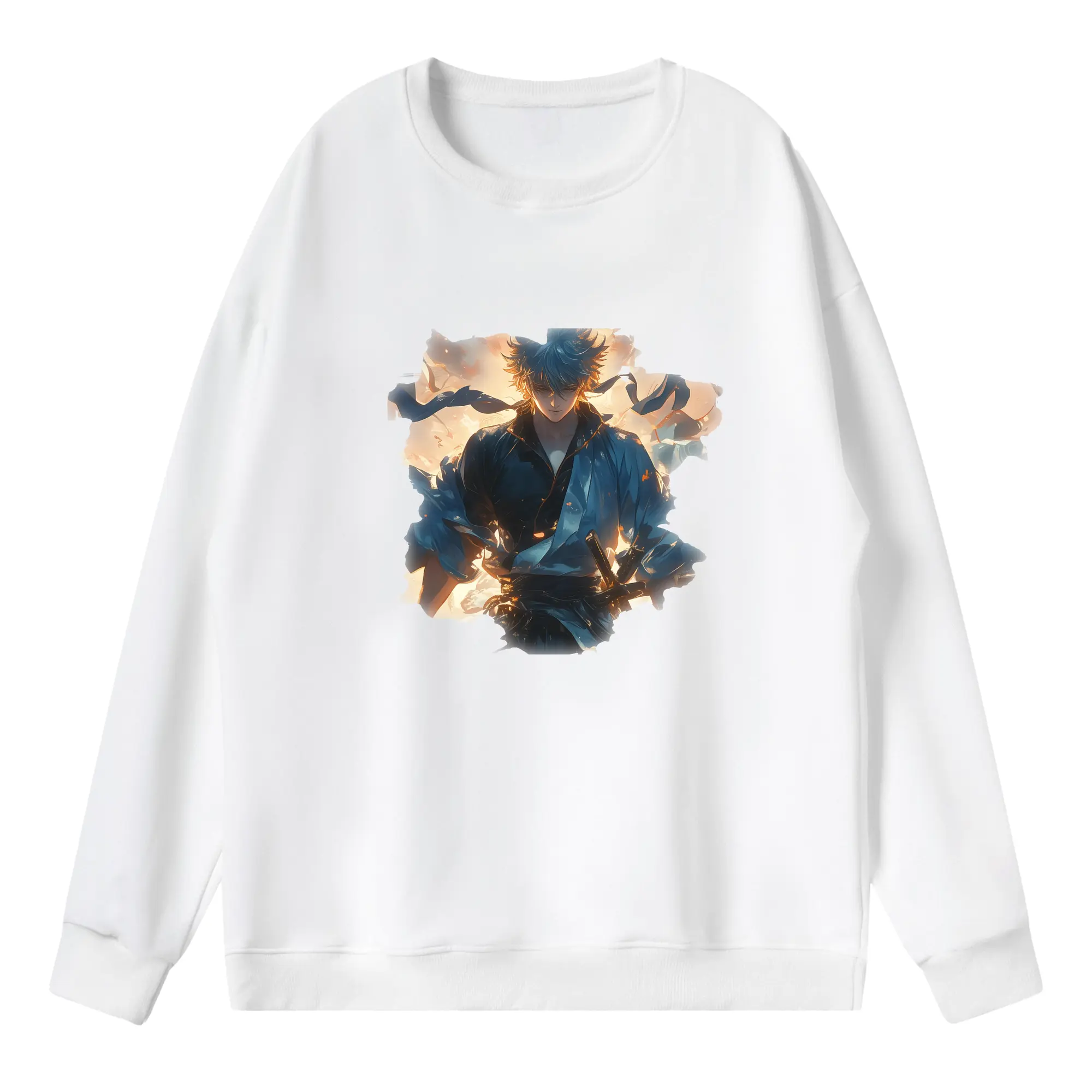 銀魂 グッズ 坂田 銀時 - 薄手 クルーネック スウェット 裏毛260g · ポリエステル 春秋向け カジュアル 男女兼用 · トレーナー デイリー スポーツ 散歩に最適