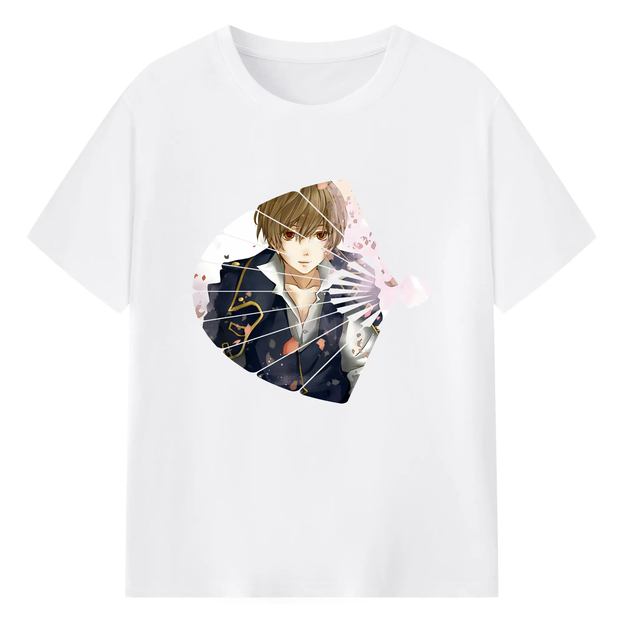 銀魂 グッズ 沖田 総悟 - 綿100％ 半袖Tシャツ ・ フロントプリント ・ 快適 通気性 ・ 日常使い 散歩 スポーツ用