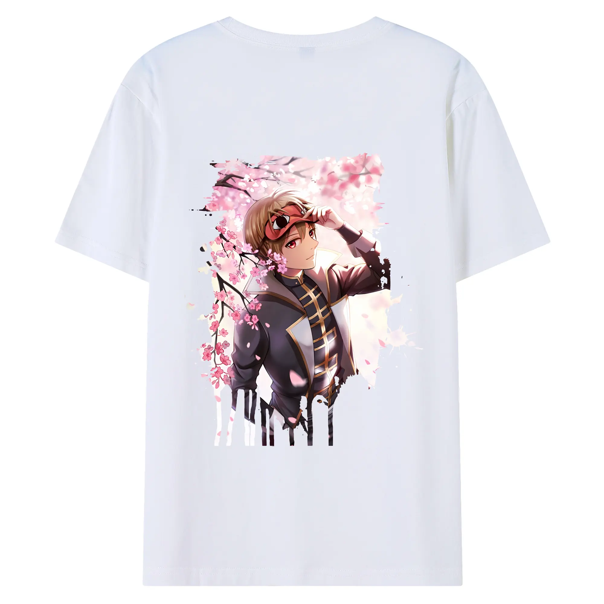 銀魂 グッズ 沖田 総悟 - 綿100％ 半袖Tシャツ ・ バックプリント ・ 快適 通気性 ・ 日常使い 散歩 スポーツ用