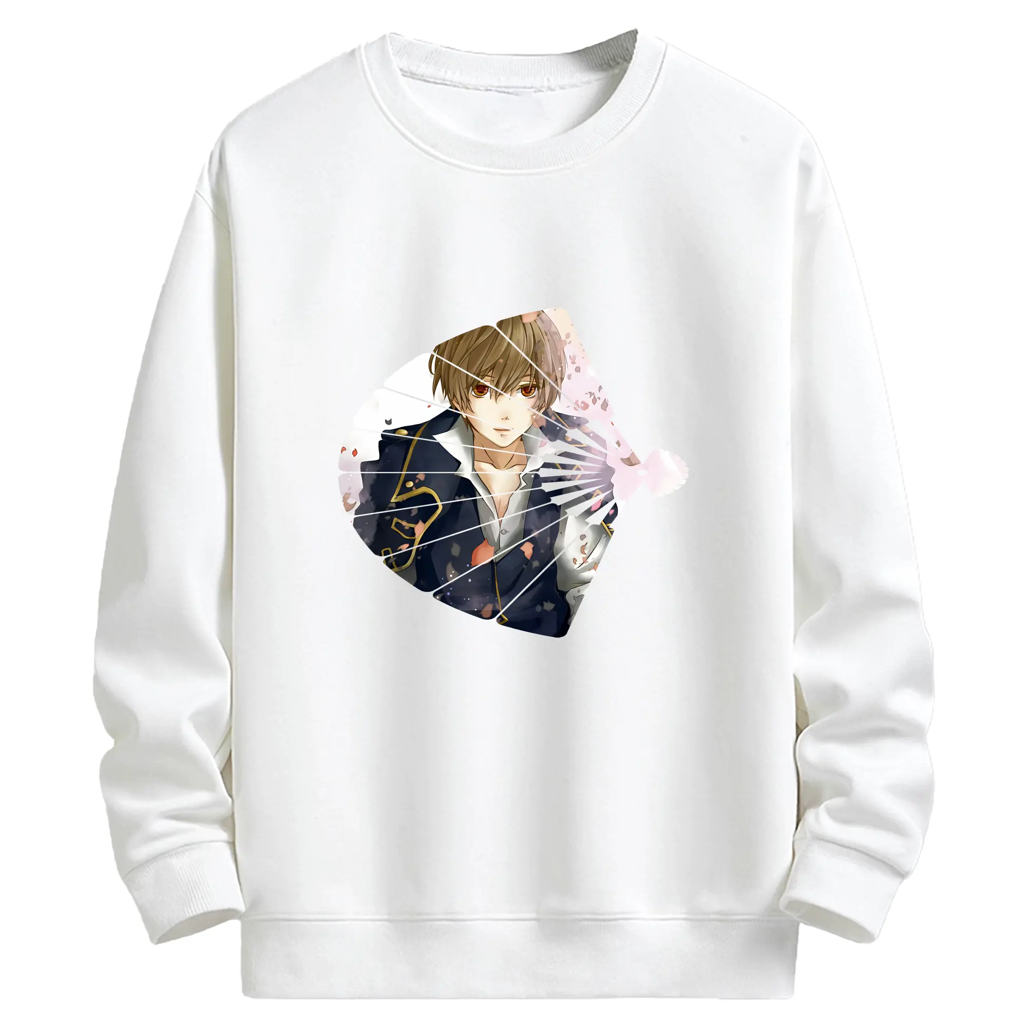 銀魂 グッズ 沖田 総悟 - キッズ クルーネックスウェットシャツ ・ フロントプリント ・ 綿80％ ポリエステル20％ ・ 快適 通学 スポーツ 日常使い お散歩用
