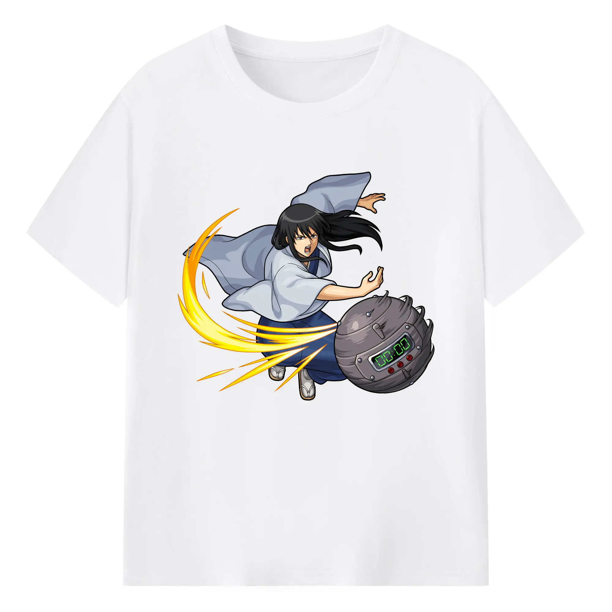 銀魂 グッズ 桂 小太郎 - 綿100％ 半袖Tシャツ ・ フロントプリント ・ 快適 通気性 ・ 日常使い 散歩 スポーツ用