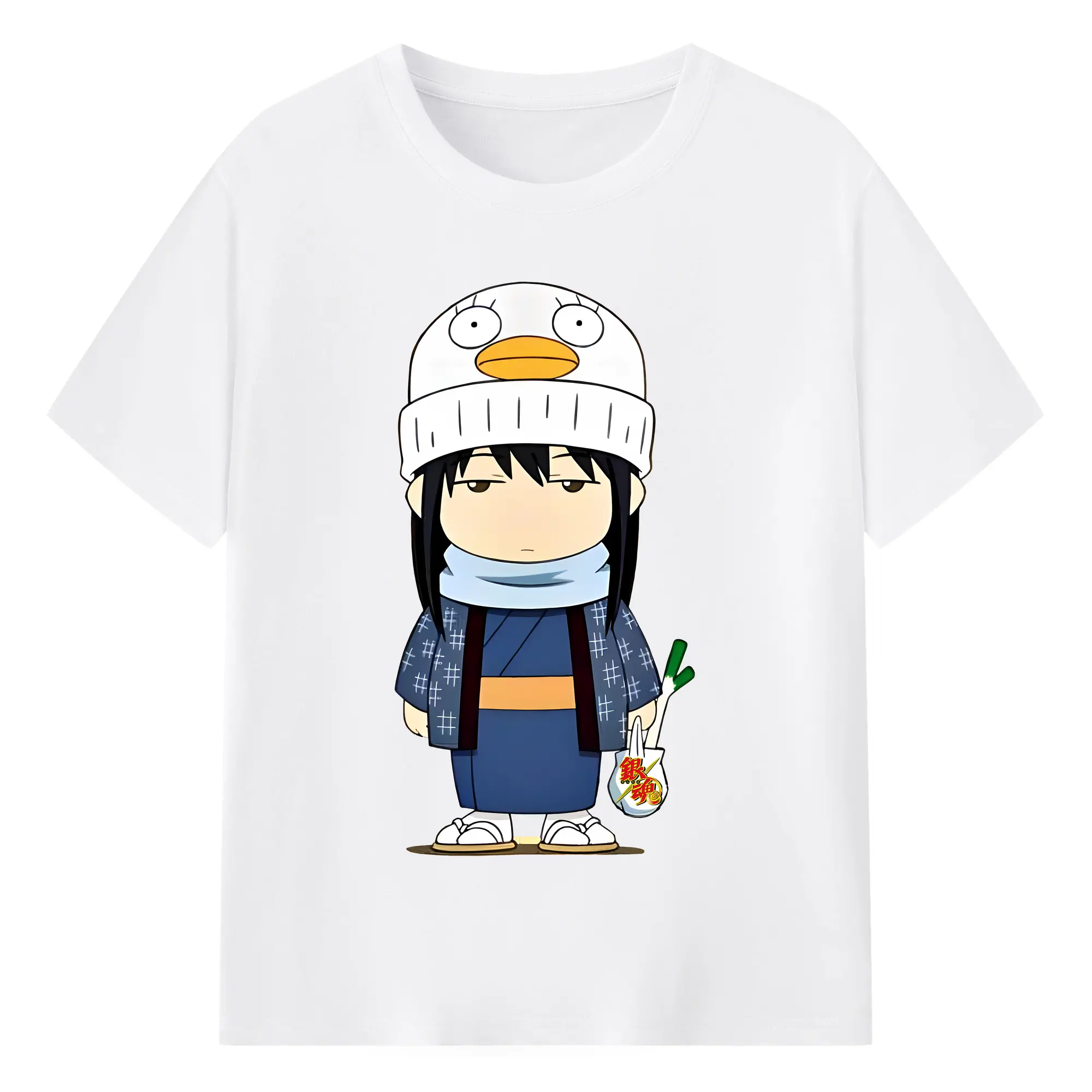 銀魂 グッズ 桂 小太郎 - 綿100％ 半袖Tシャツ ・ フロントプリント ・ 快適 通気性 ・ 日常使い 散歩 スポーツ用
