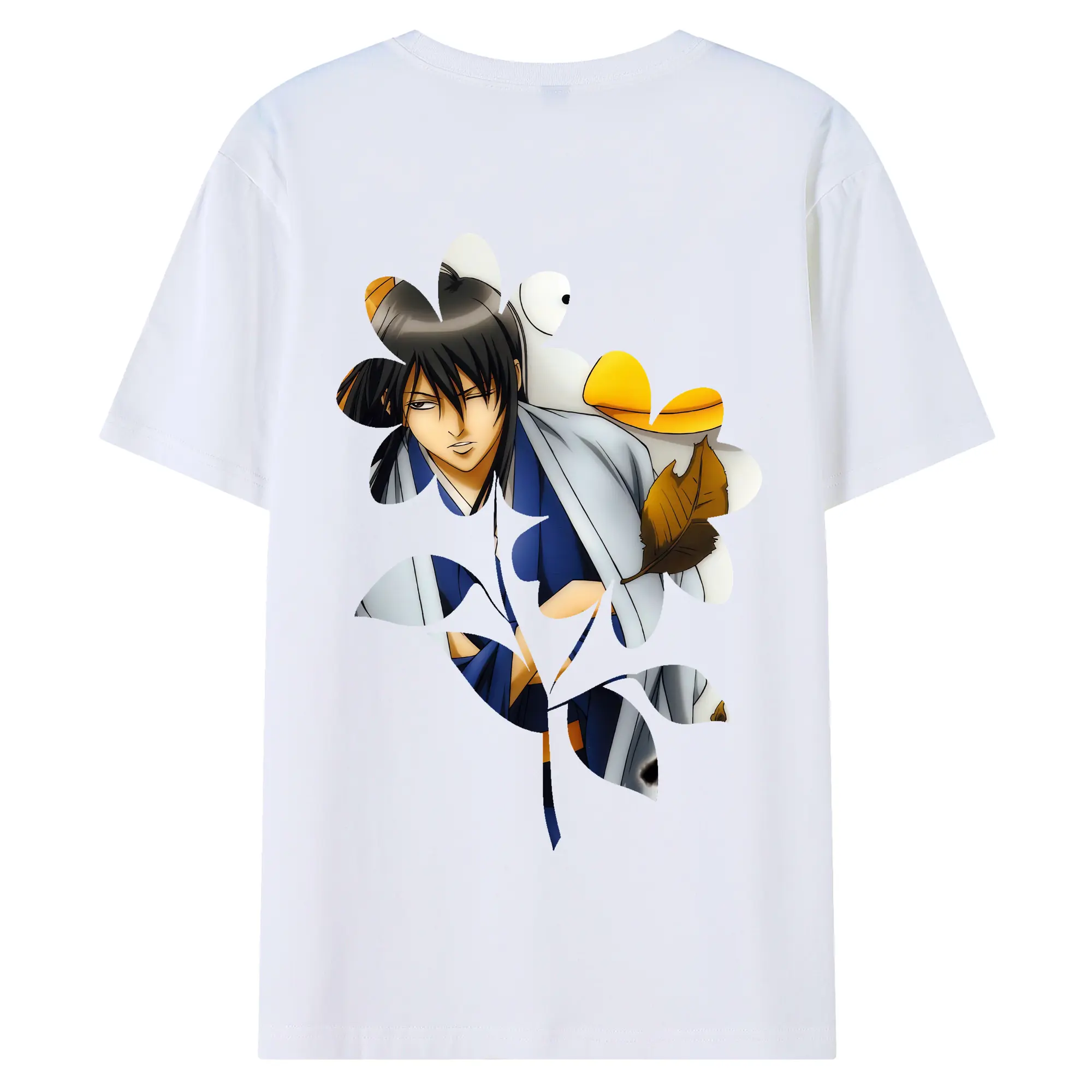 銀魂 グッズ 桂 小太郎 - 綿100％ 半袖Tシャツ ・ バックプリント ・ 快適 通気性 ・ 日常使い 散歩 スポーツ用