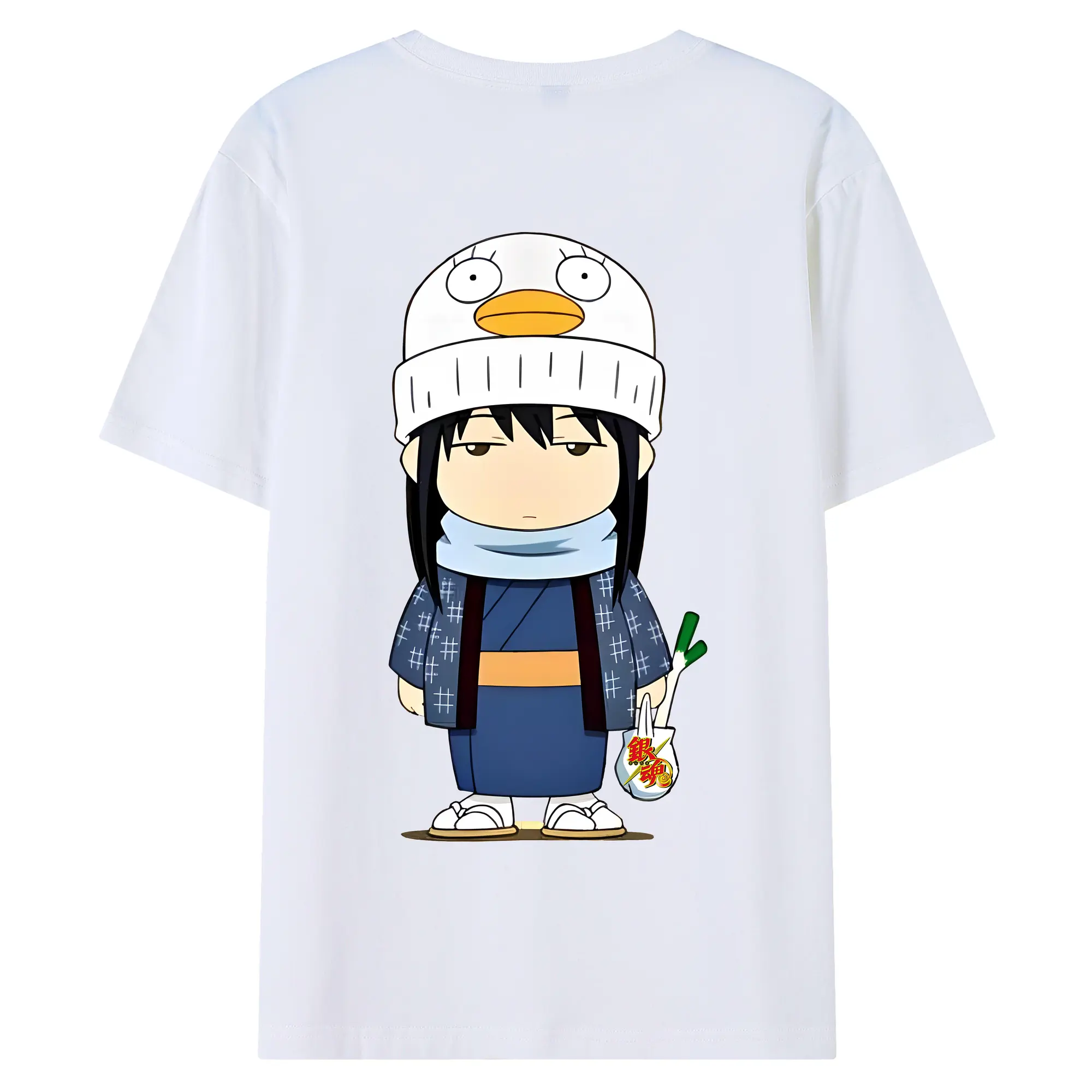 銀魂 グッズ 桂 小太郎 - 綿100％ 半袖Tシャツ ・ バックプリント ・ 快適 通気性 ・ 日常使い 散歩 スポーツ用