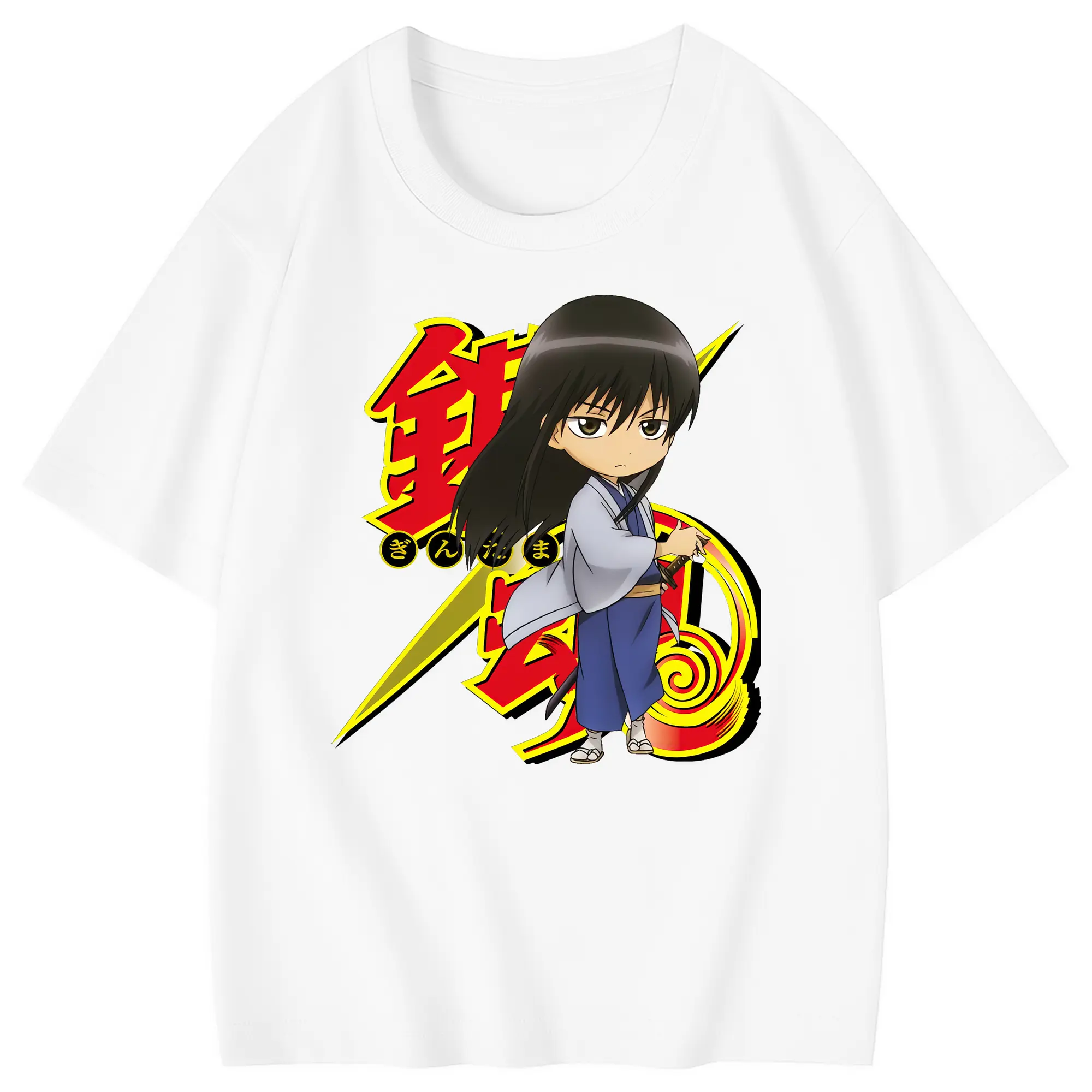銀魂 グッズ 桂 小太郎 - 綿100％ キッズTシャツ ・ フロントプリント ・ 快適 通気性 ・ スポーツ カジュアル 散歩用