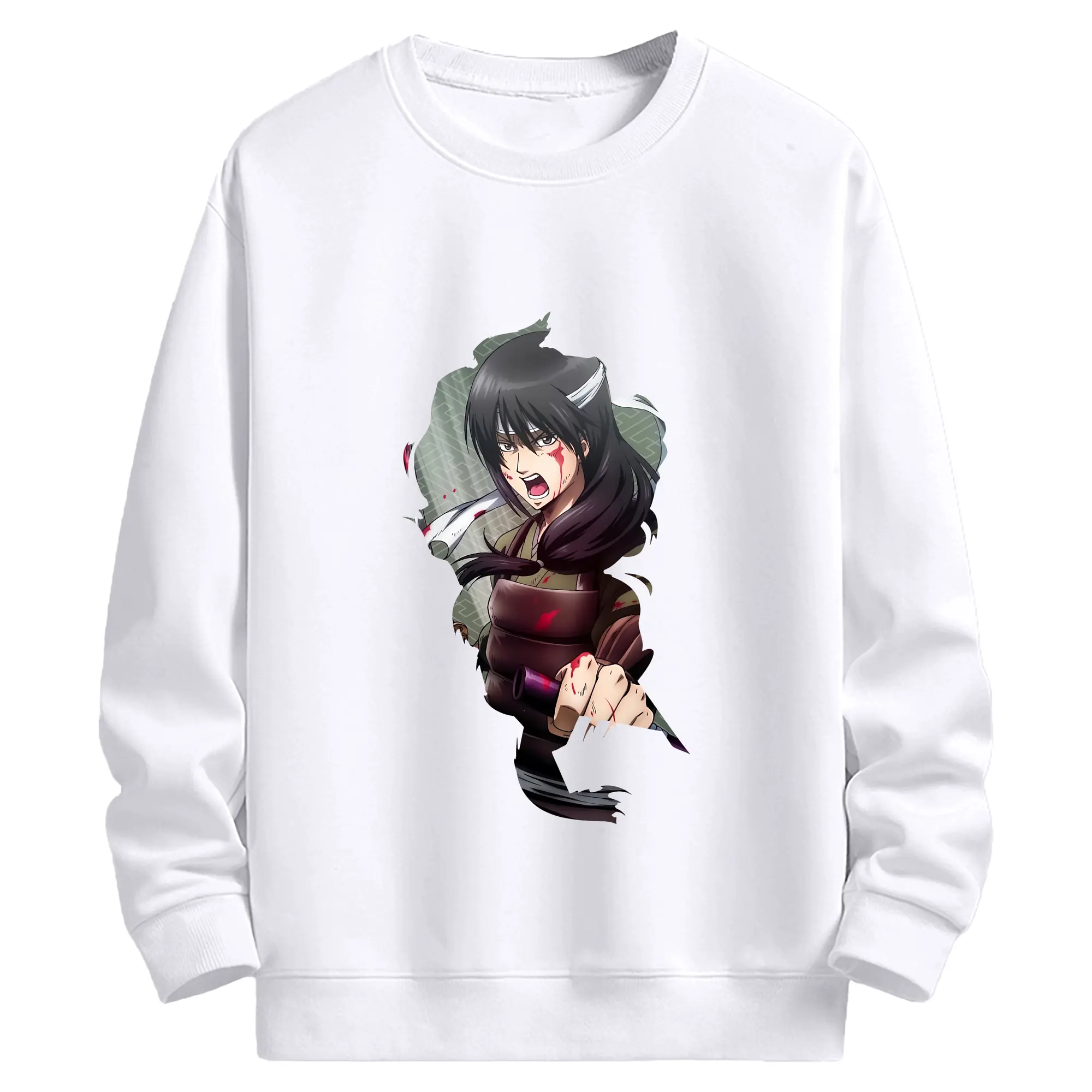 銀魂 グッズ 桂 小太郎 - 高品質 クルーネック スウェット ・ コットン59％ ポリエステル41％ ・ ユニセックス 長袖 トレーナー ・ カジュアル デイリー スポーツ 散歩用