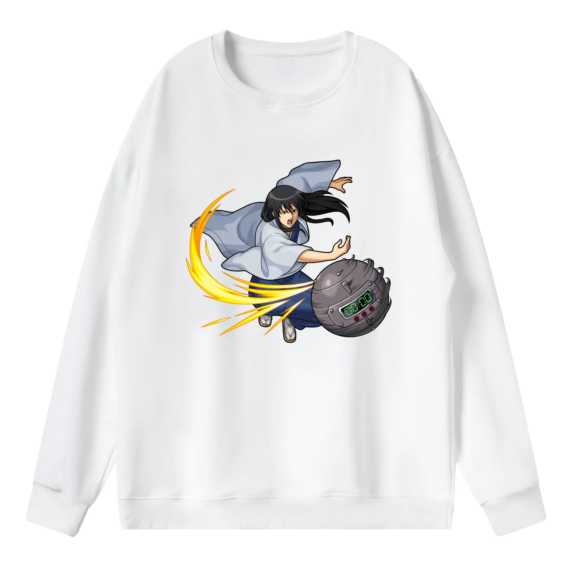 銀魂 グッズ 桂 小太郎 - 薄手 クルーネック スウェット 裏毛260g · ポリエステル 春秋向け カジュアル 男女兼用 · トレーナー デイリー スポーツ 散歩に最適