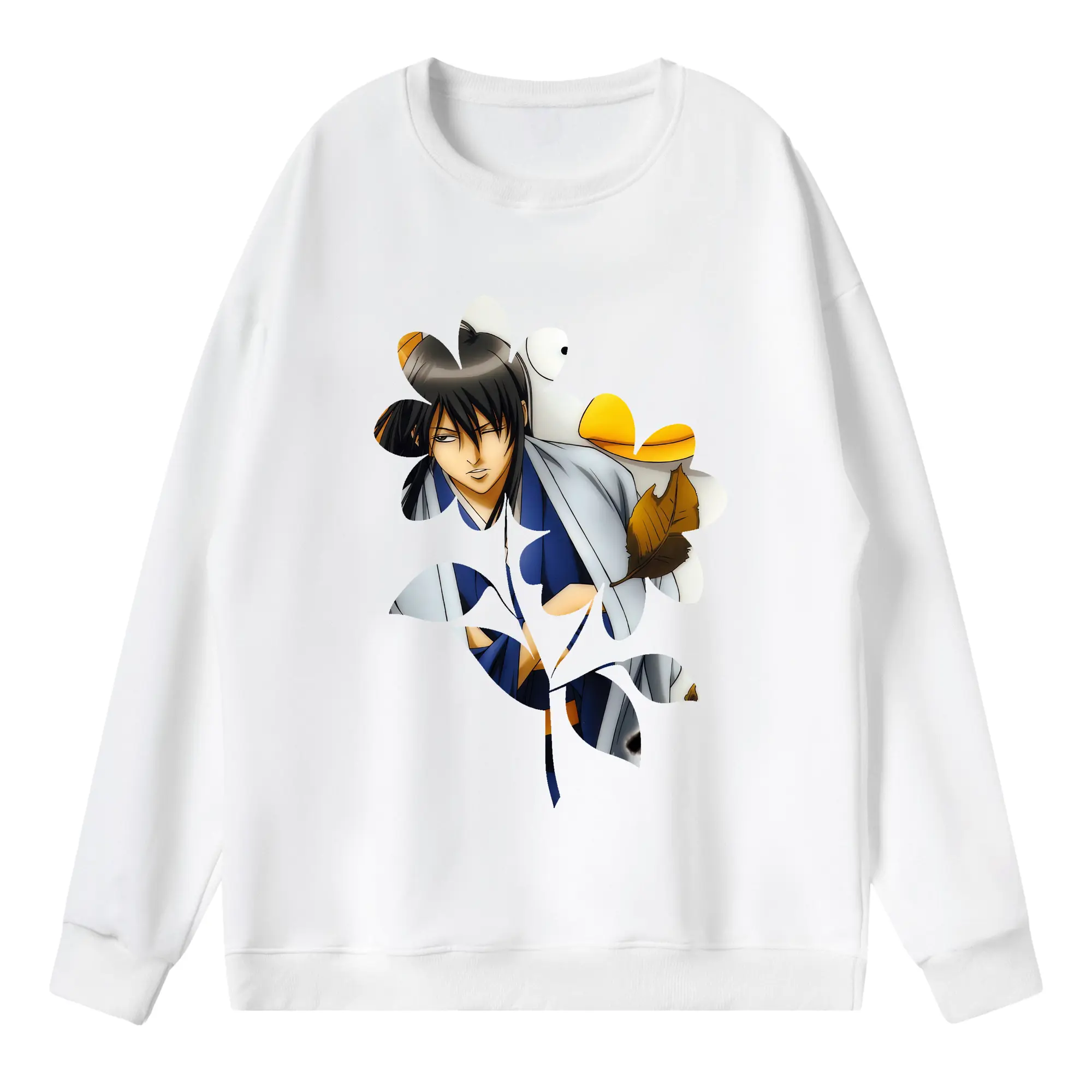 銀魂 グッズ 桂 小太郎 - 薄手 クルーネック スウェット 裏毛260g · ポリエステル 春秋向け カジュアル 男女兼用 · トレーナー デイリー スポーツ 散歩に最適