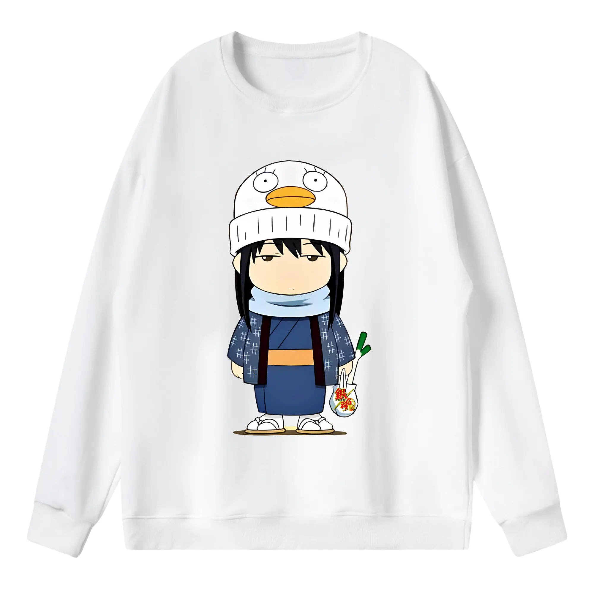 銀魂 グッズ 桂 小太郎 - 薄手 クルーネック スウェット 裏毛260g · ポリエステル 春秋向け カジュアル 男女兼用 · トレーナー デイリー スポーツ 散歩に最適