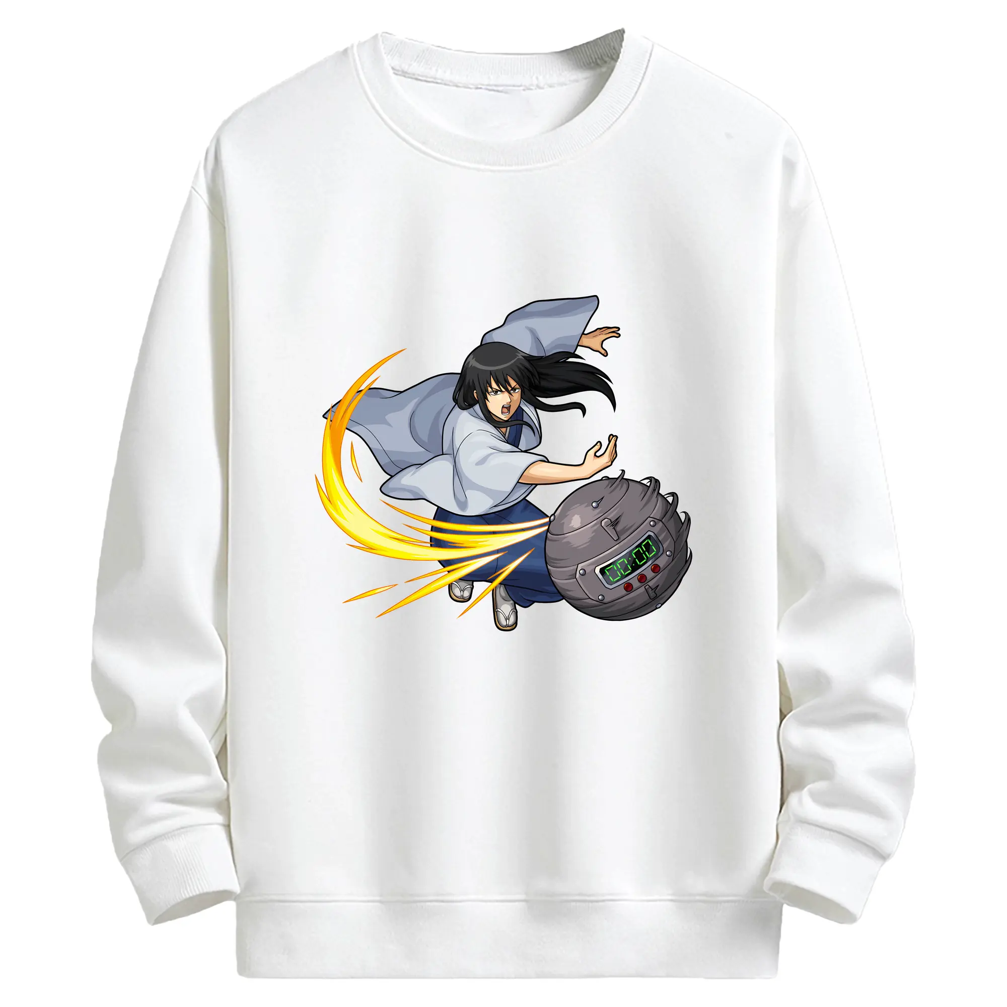 銀魂 グッズ 桂 小太郎 - キッズ クルーネックスウェットシャツ ・ フロントプリント ・ 綿80％ ポリエステル20％ ・ 快適 通学 スポーツ 日常使い お散歩用