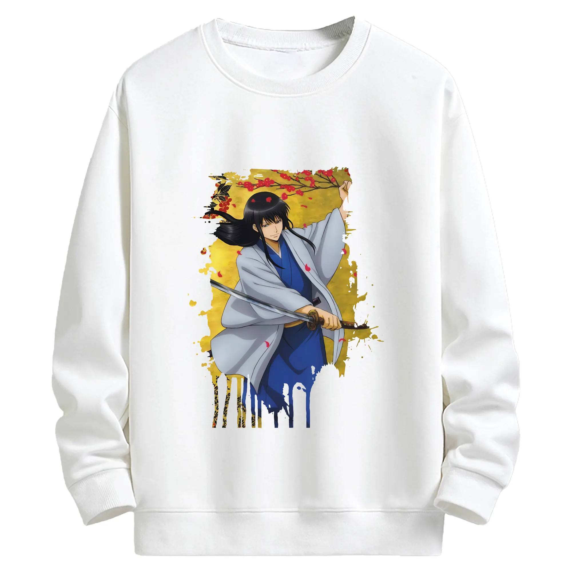 銀魂 グッズ 桂 小太郎 - キッズ クルーネックスウェットシャツ ・ フロントプリント ・ 綿80％ ポリエステル20％ ・ 快適 通学 スポーツ 日常使い お散歩用