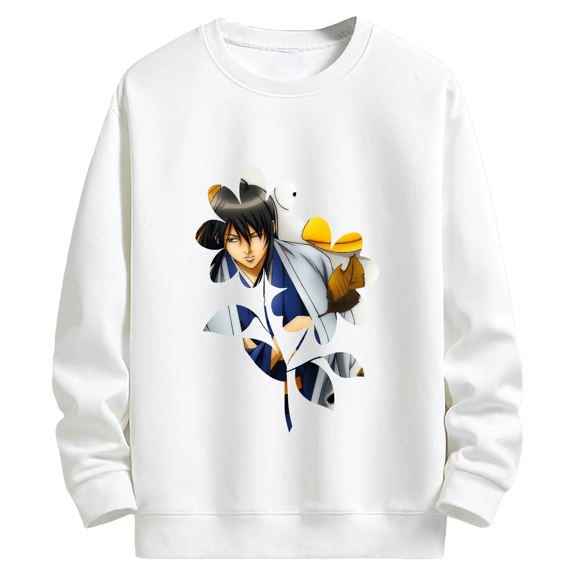 銀魂 グッズ 桂 小太郎 - キッズ クルーネックスウェットシャツ ・ フロントプリント ・ 綿80％ ポリエステル20％ ・ 快適 通学 スポーツ 日常使い お散歩用