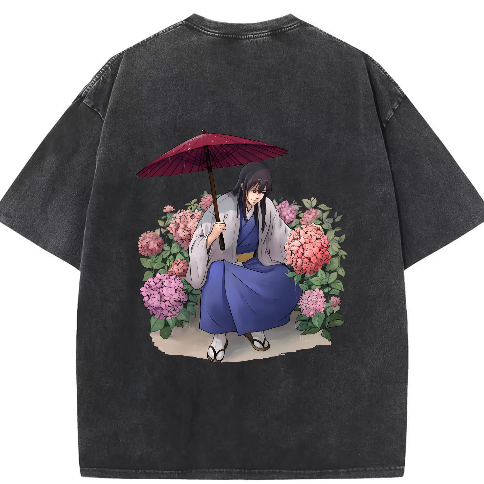 銀魂 グッズ 桂 小太郎 - 綿100％ ヴィンテージ風 半袖Tシャツ ・ 背面プリント ・ 柔らか肌触り ・ 通気性 快適 ・ スポーツ カジュアル 外出用