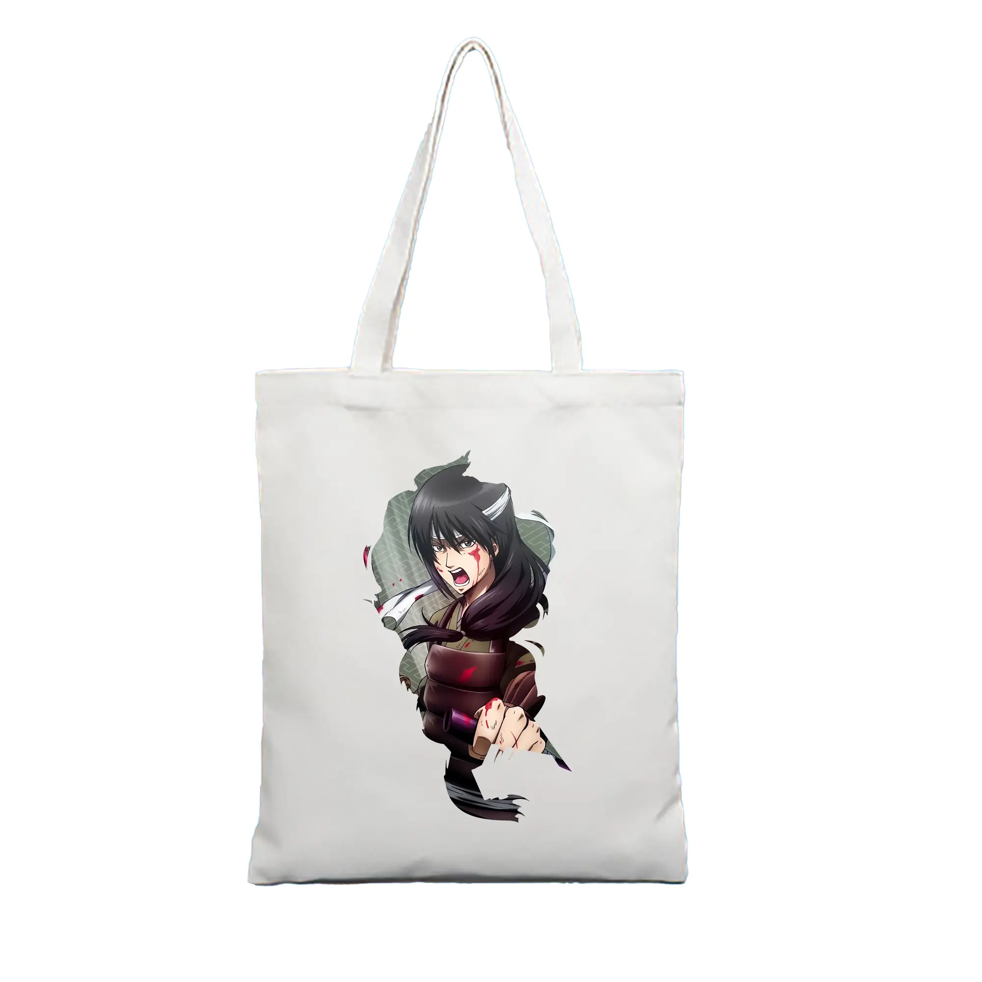 銀魂 グッズ 桂 小太郎 - 縦型キャンバス手提げバッグ（トートバッグ） ・ キャンバス素材 ・ ショッピング用 ・ 軽量 丈夫 お手入れ簡単
