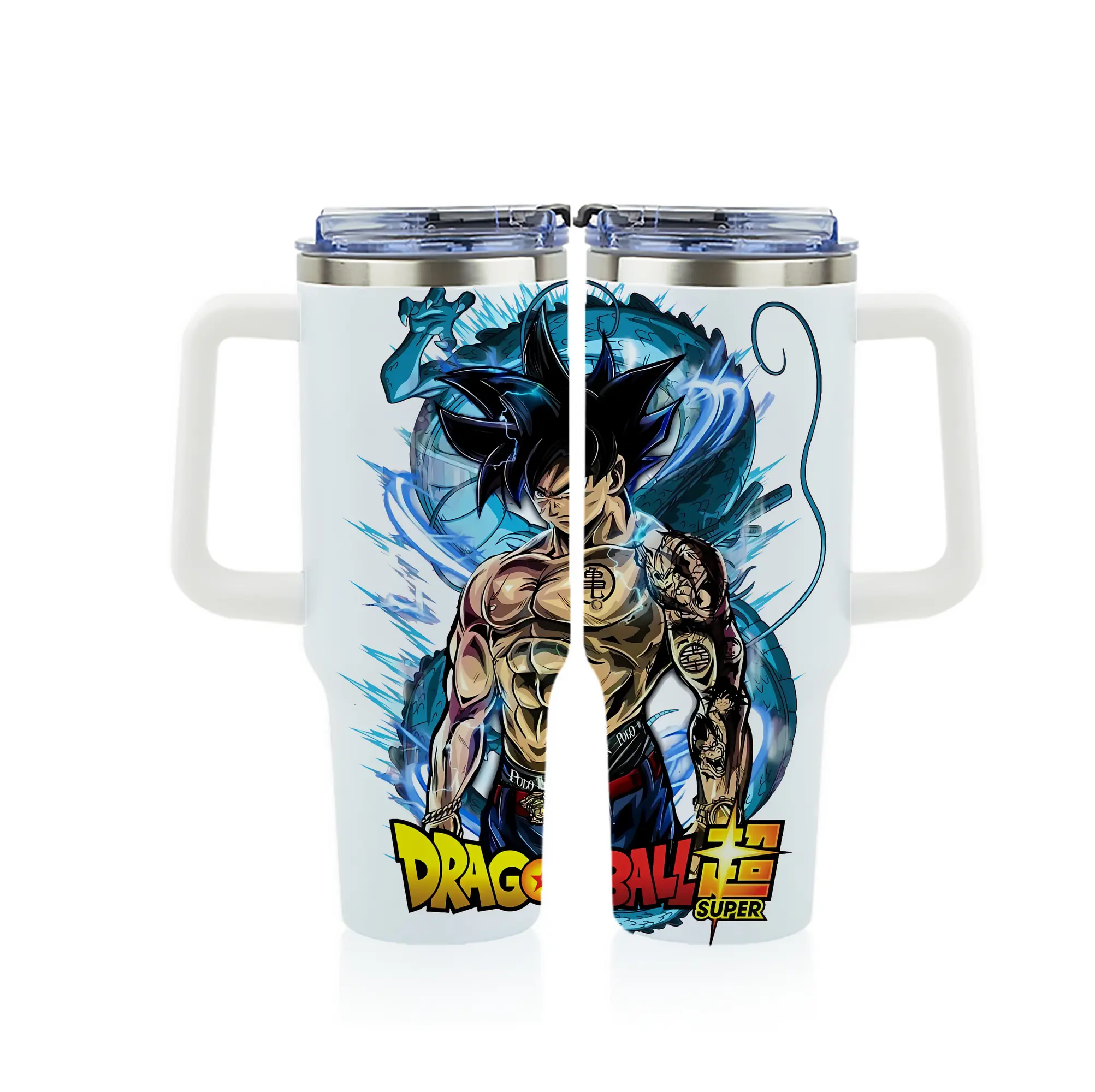 ドラゴンボール グッズ 孫 悟空 - 1200mL フルプリント車用タンブラー ・ 304ステンレス 内側 ・ 201ステンレス 外側 ・ 保温 保冷 ・ 通勤 ドライブ アウトドア用