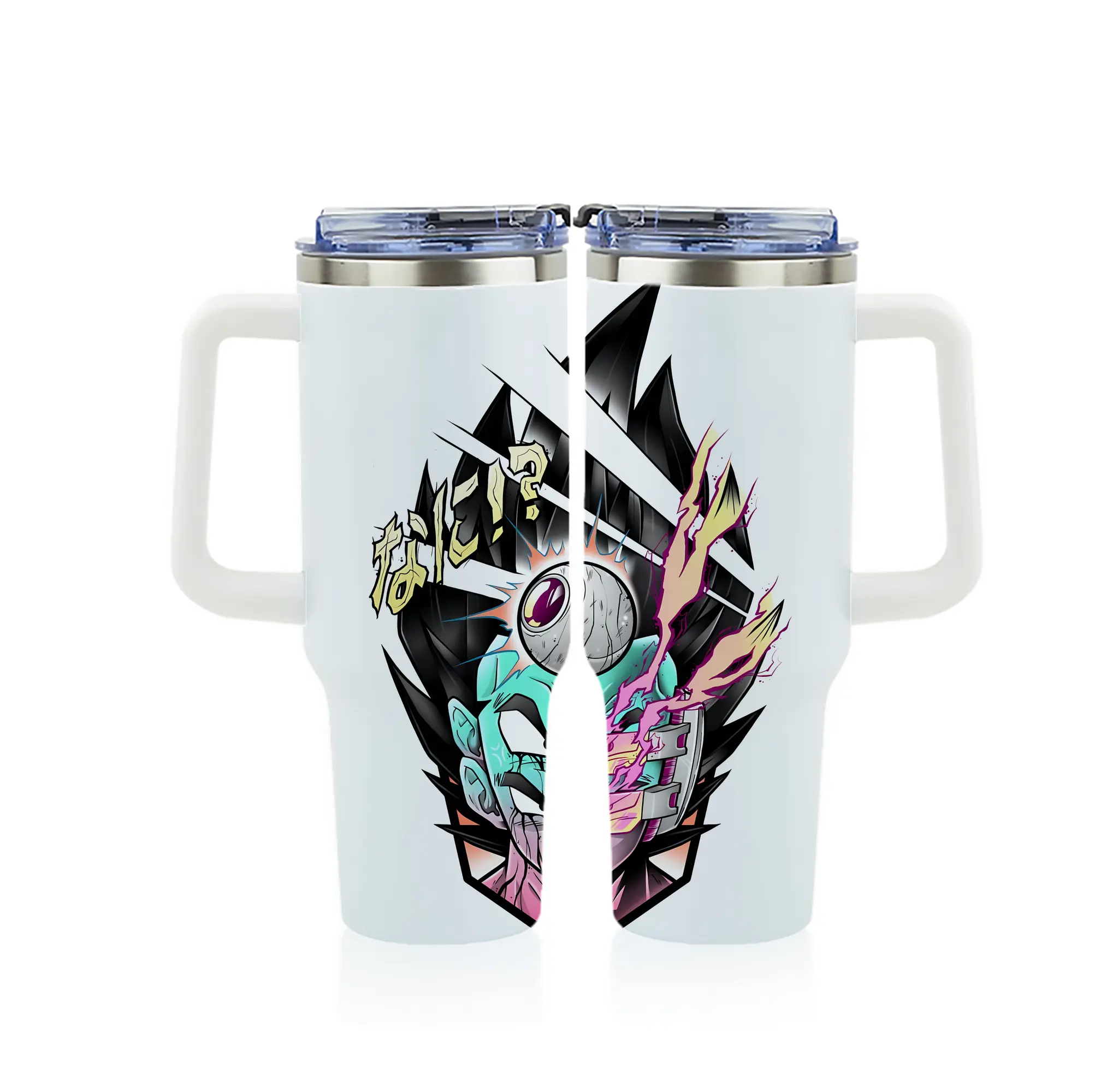 ドラゴンボール グッズ 孫 悟空 - 1200mL フルプリント車用タンブラー ・ 304ステンレス 内側 ・ 201ステンレス 外側 ・ 保温 保冷 ・ 通勤 ドライブ アウトドア用