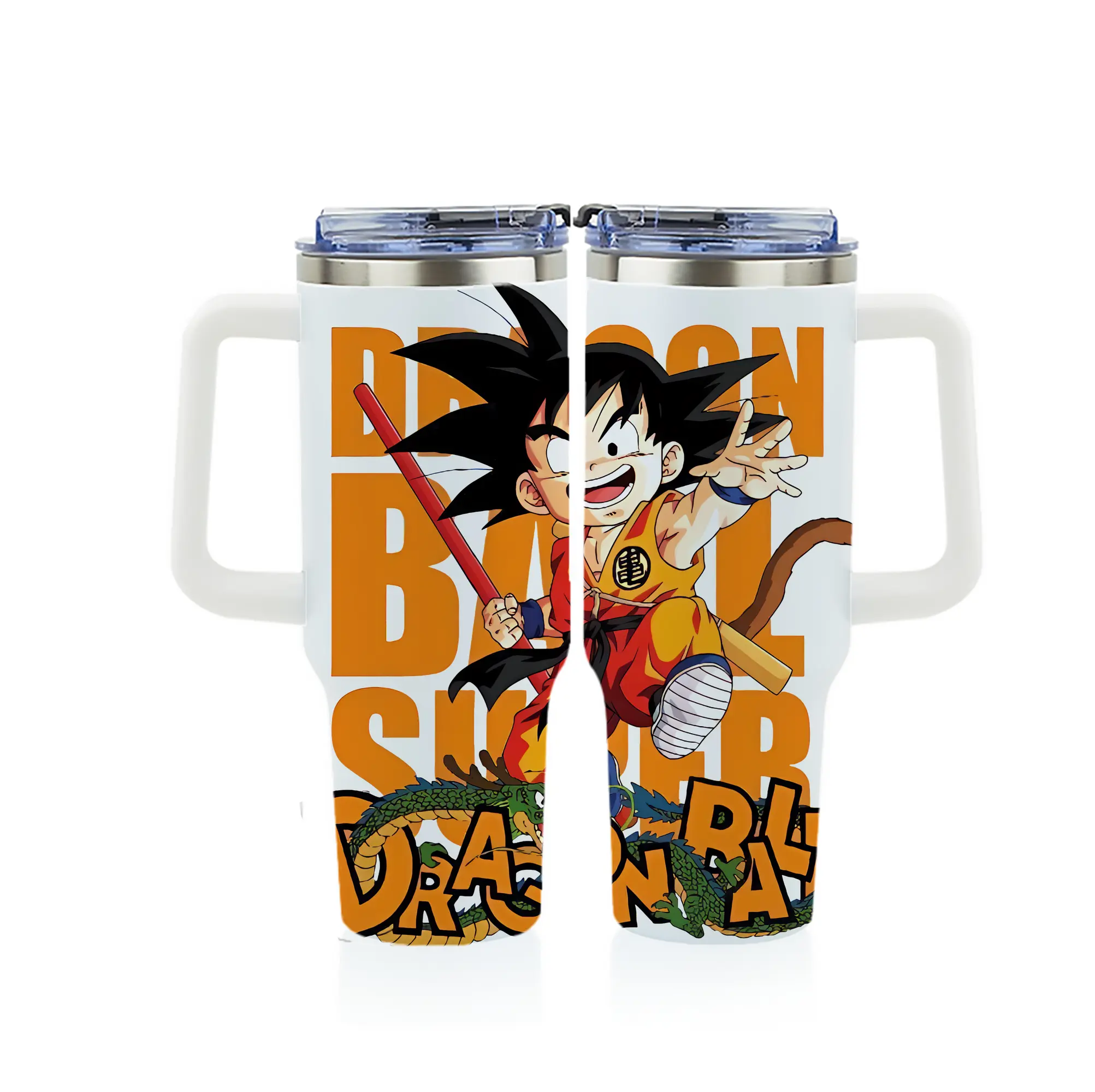 ドラゴンボール グッズ 孫 悟空 - 1200mL フルプリント車用タンブラー ・ 304ステンレス 内側 ・ 201ステンレス 外側 ・ 保温 保冷 ・ 通勤 ドライブ アウトドア用