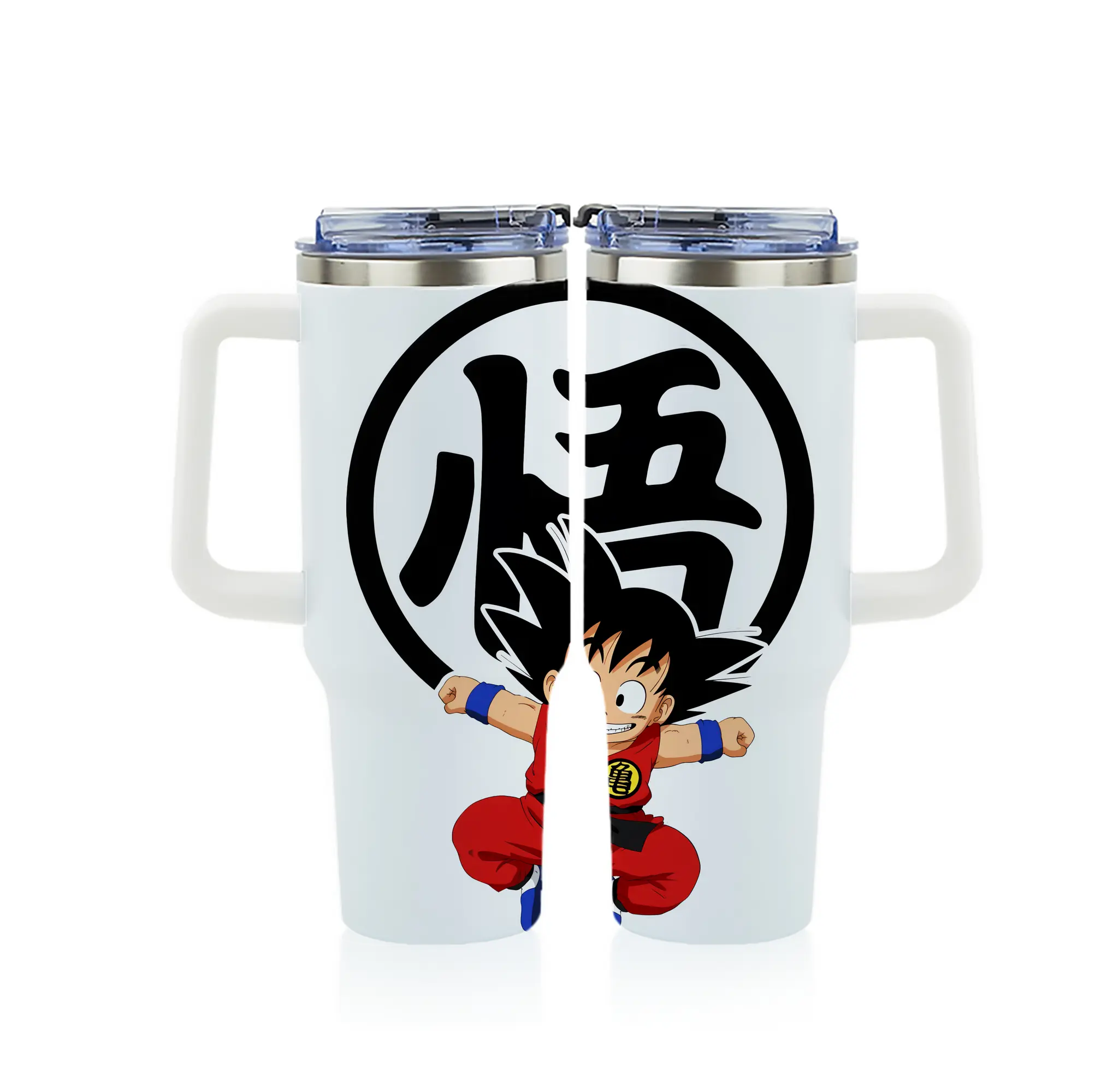 ドラゴンボール グッズ 孫 悟空 - 1200mL フルプリント車用タンブラー ・ 304ステンレス 内側 ・ 201ステンレス 外側 ・ 保温 保冷 ・ 通勤 ドライブ アウトドア用