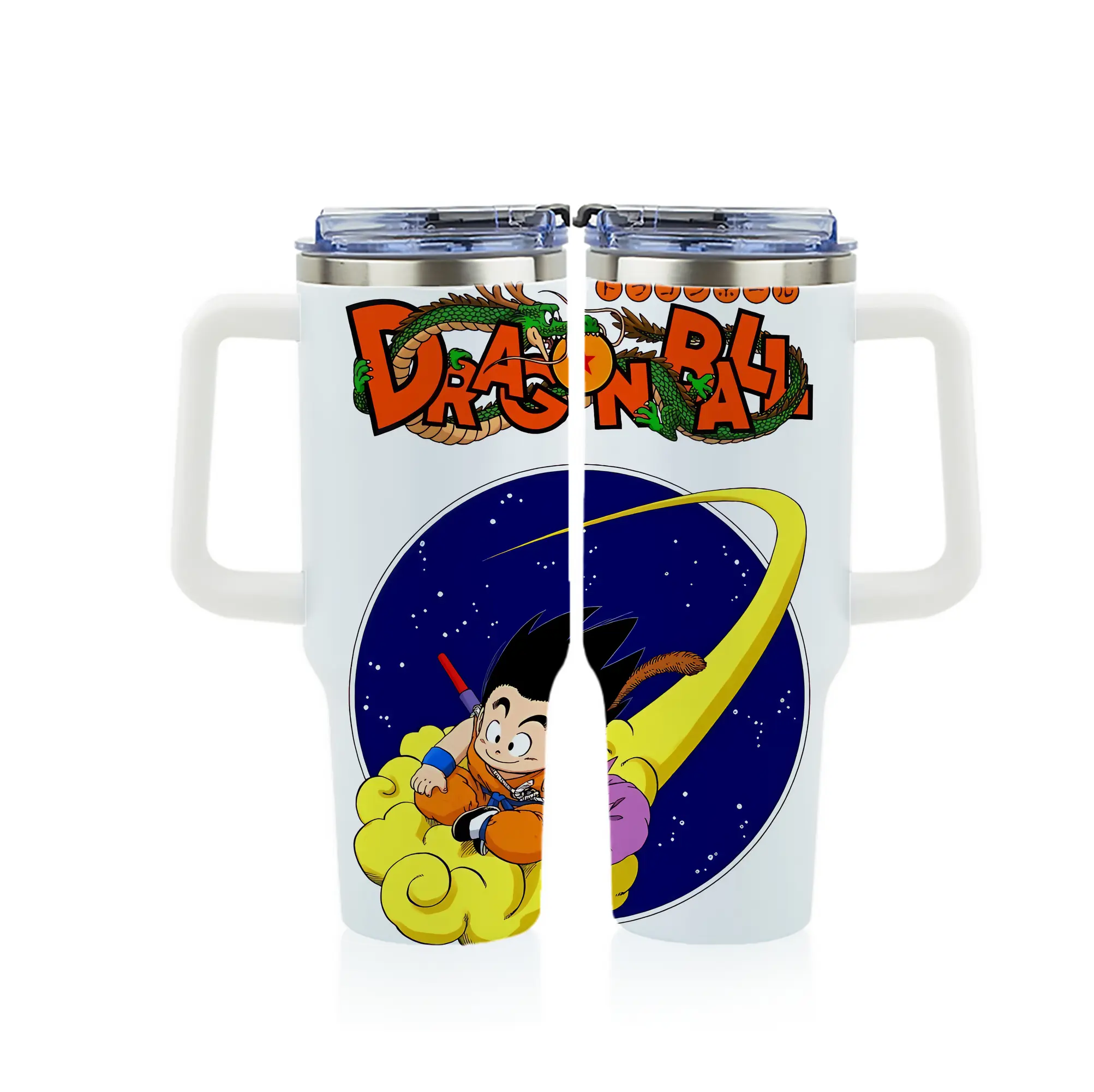 ドラゴンボール グッズ 孫 悟空 - 1200mL フルプリント車用タンブラー ・ 304ステンレス 内側 ・ 201ステンレス 外側 ・ 保温 保冷 ・ 通勤 ドライブ アウトドア用