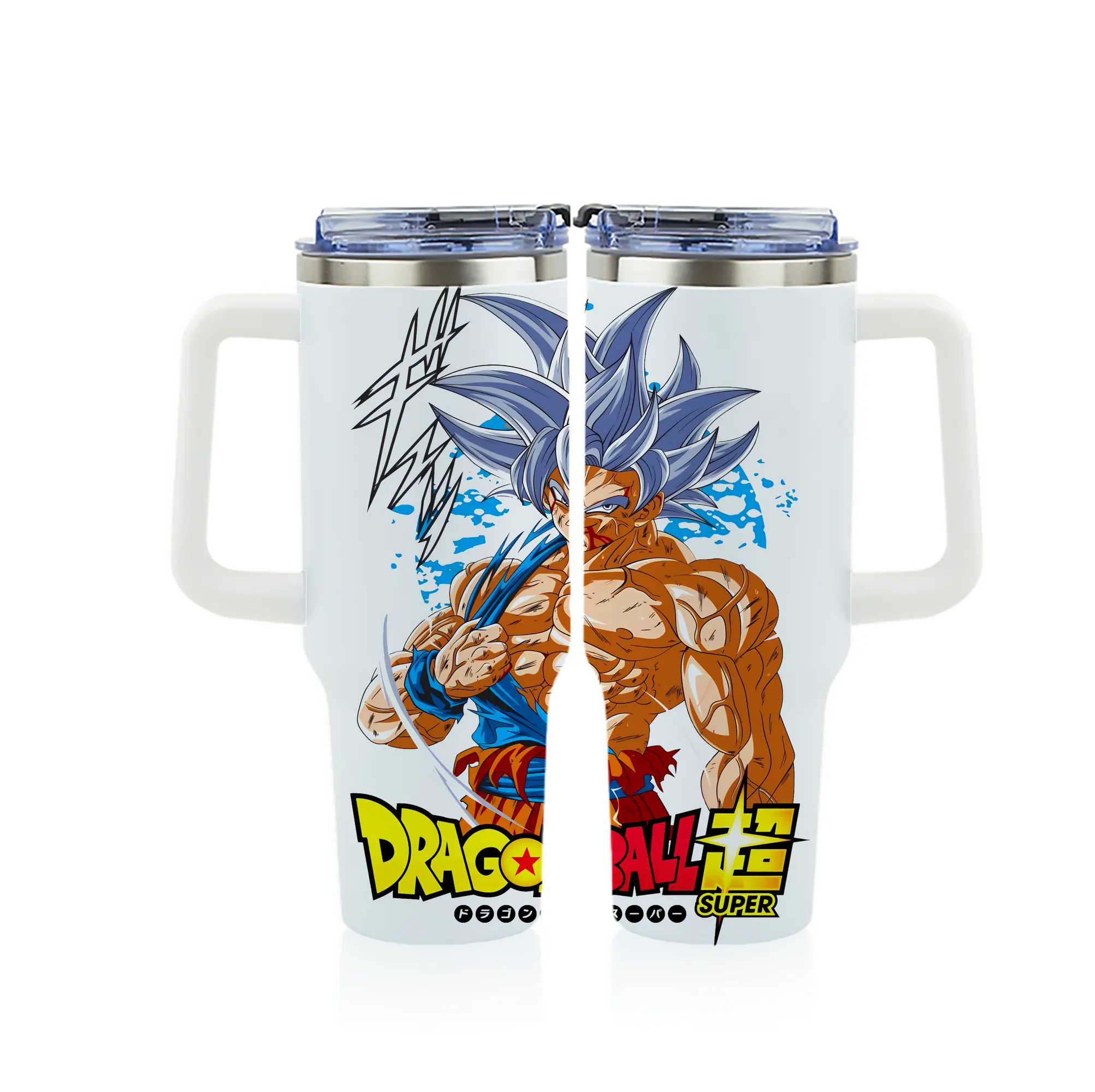 ドラゴンボール グッズ 孫 悟空 - 1200mL フルプリント車用タンブラー ・ 304ステンレス 内側 ・ 201ステンレス 外側 ・ 保温 保冷 ・ 通勤 ドライブ アウトドア用