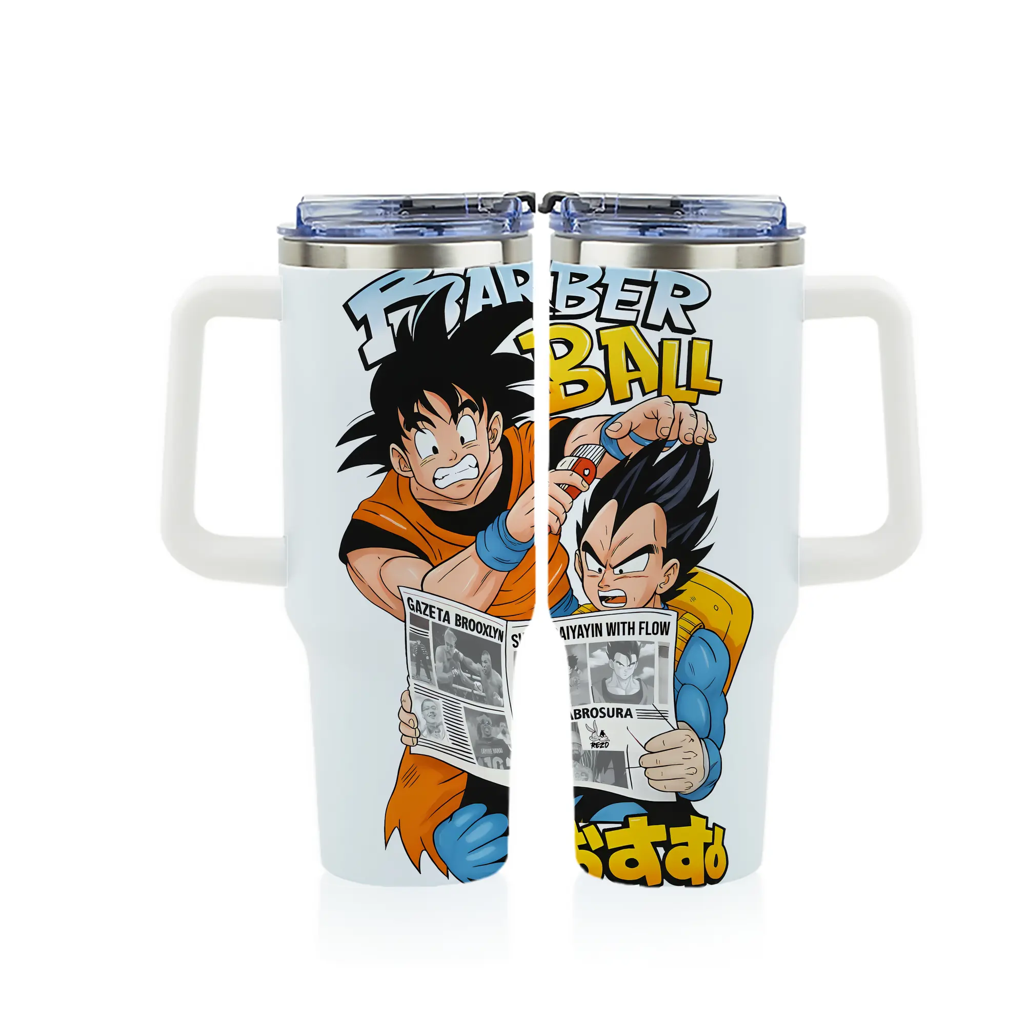 ドラゴンボール グッズ 孫 悟空 - 1200mL フルプリント車用タンブラー ・ 304ステンレス 内側 ・ 201ステンレス 外側 ・ 保温 保冷 ・ 通勤 ドライブ アウトドア用