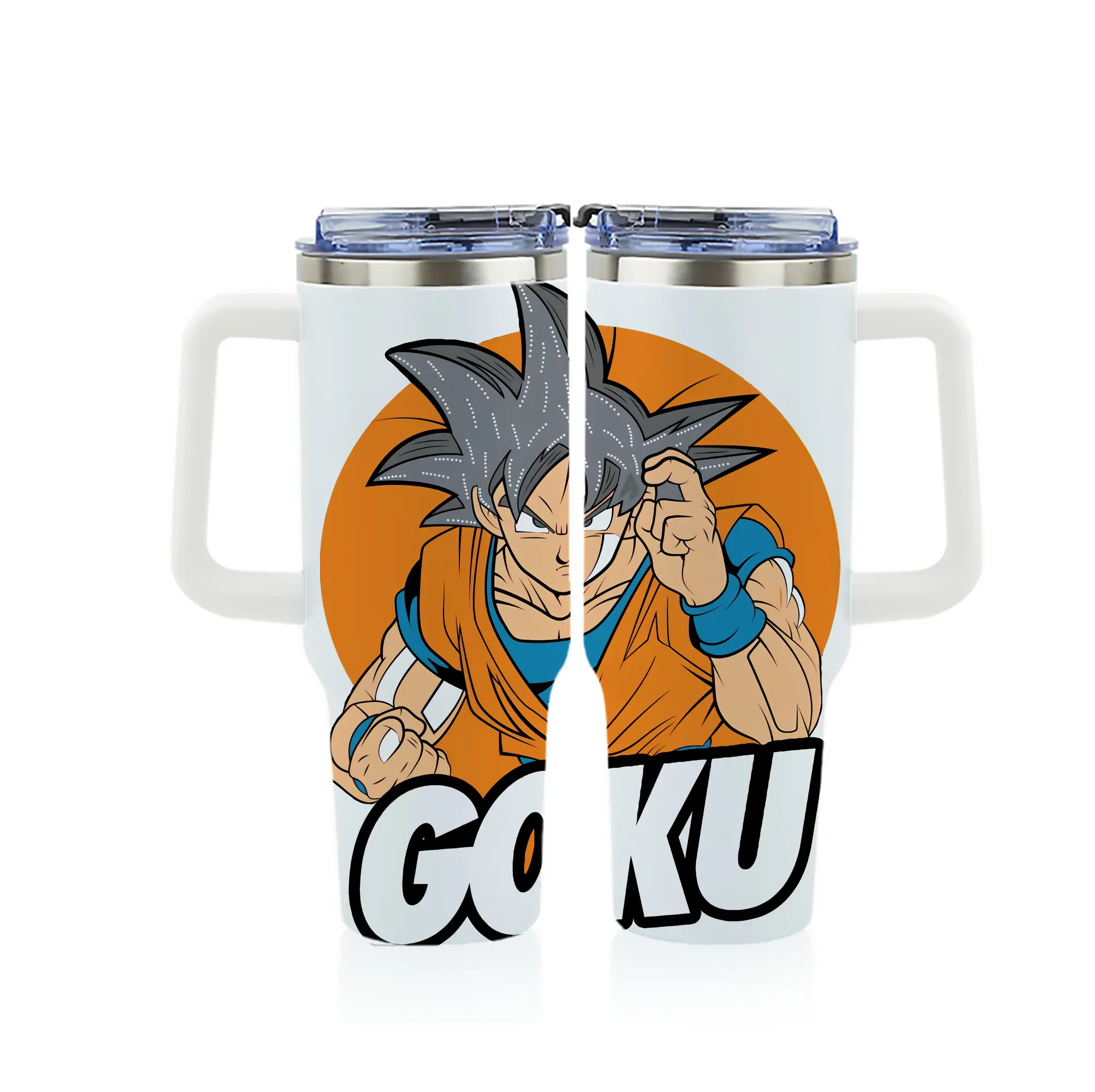 ドラゴンボール グッズ 孫 悟空 - 1200mL フルプリント車用タンブラー ・ 304ステンレス 内側 ・ 201ステンレス 外側 ・ 保温 保冷 ・ 通勤 ドライブ アウトドア用